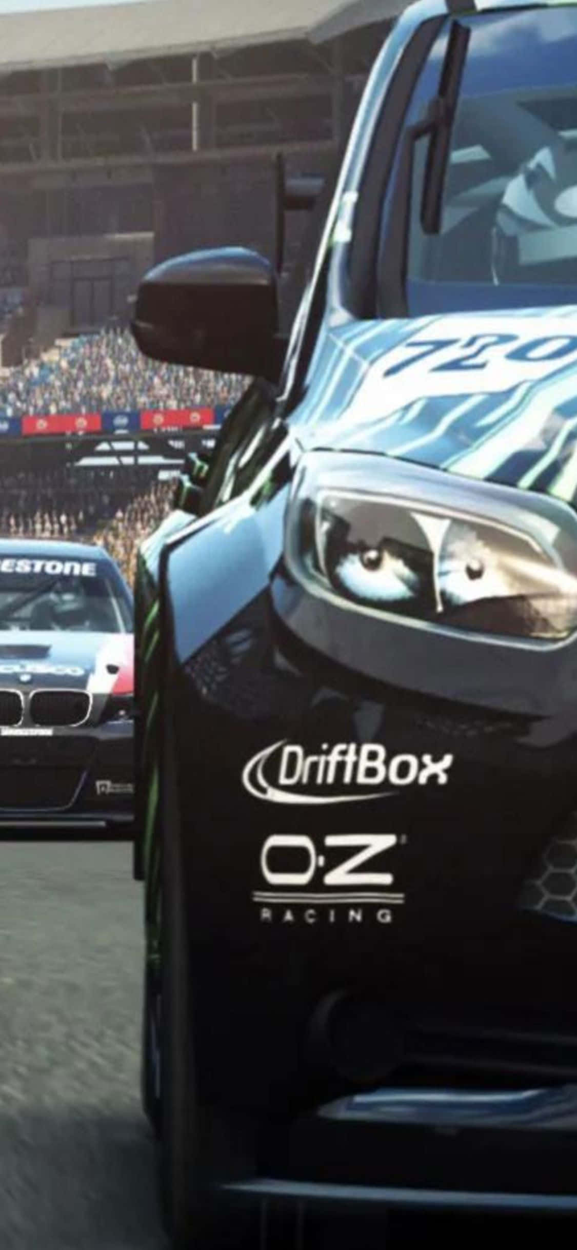 iPhone Xs Grid Autosport Driftbox Agtergrond Muurpapier