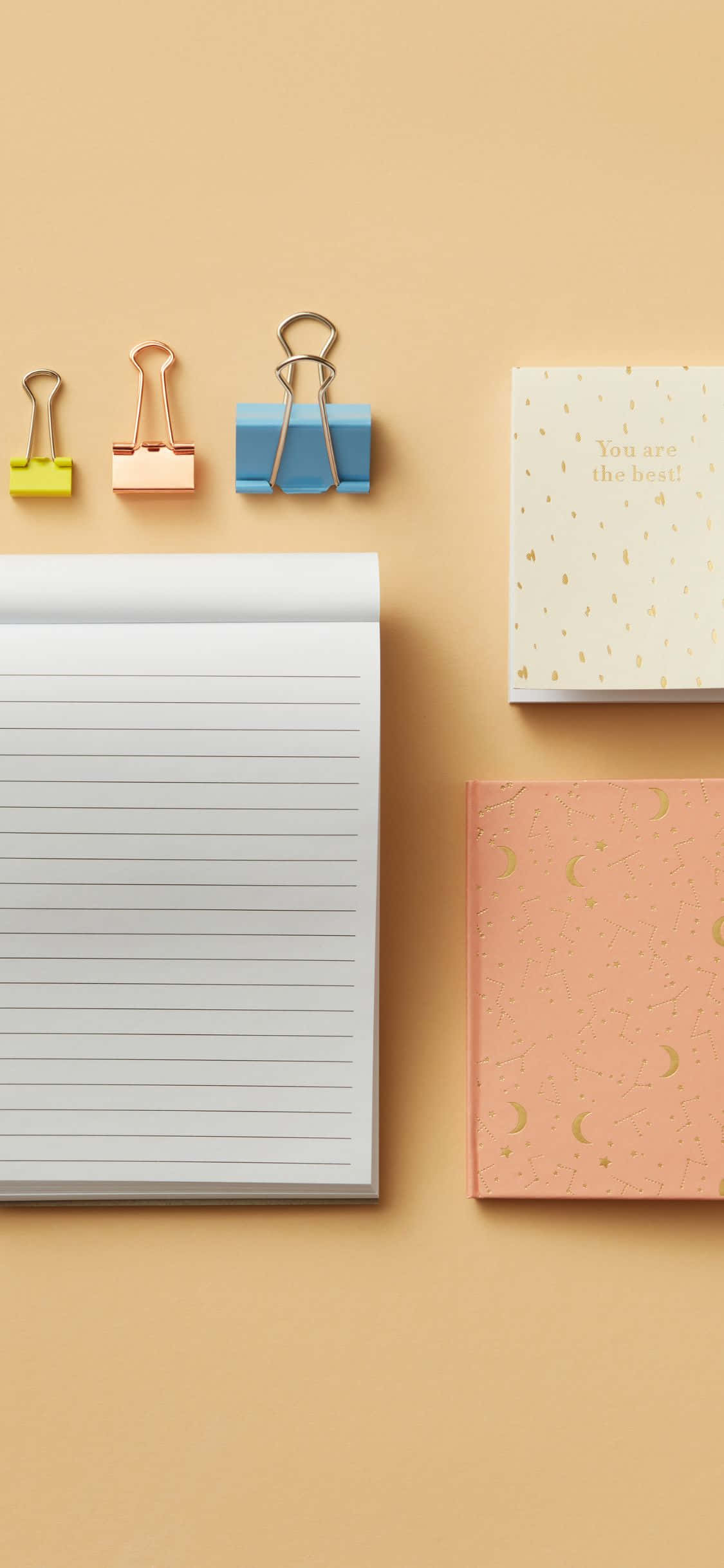 iPhone XS Kantoor Kleurvolle Bindknipsel Agtergrond Muurpapier