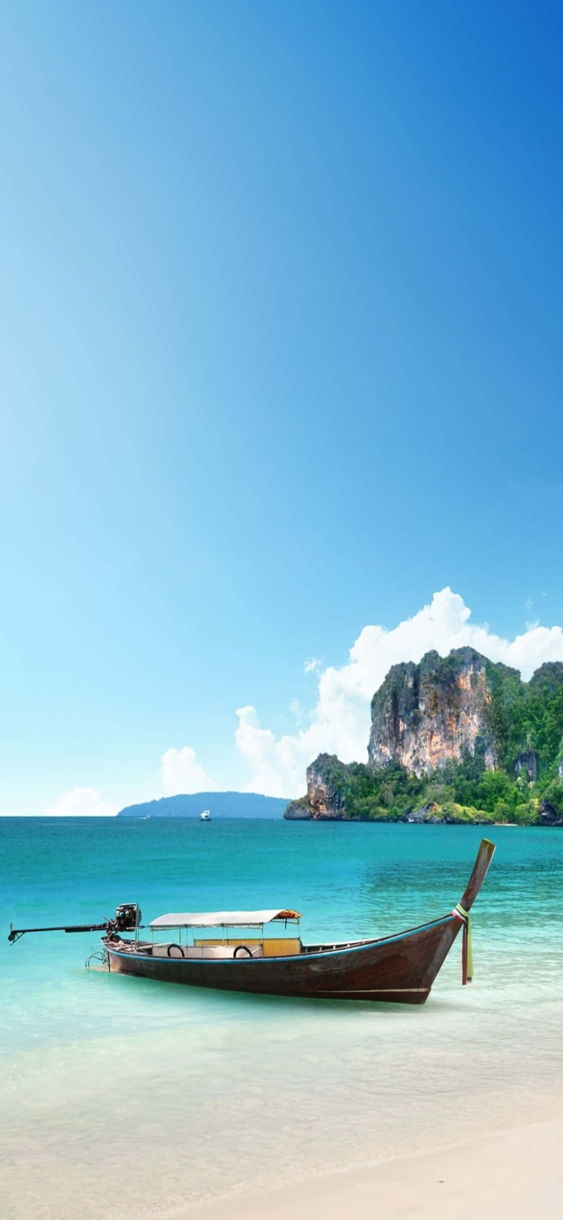iPhone XS Krabi-strandagtergrond Muurpapier