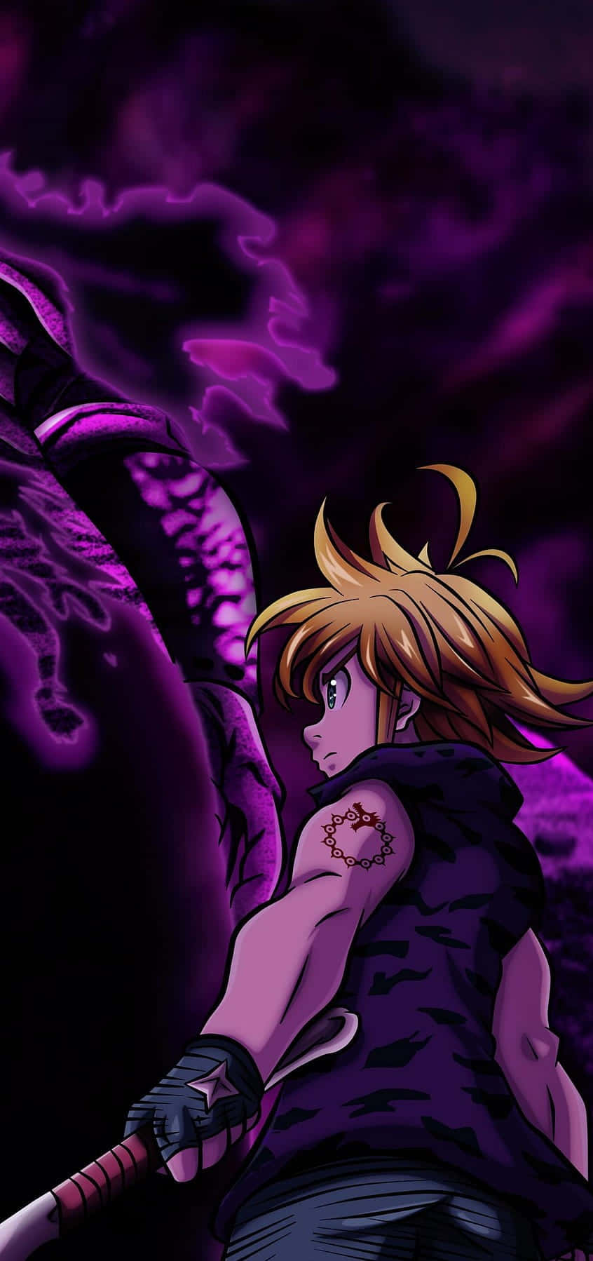 iPhone Xs Max Apple Agtergrond Meliodas Muurpapier