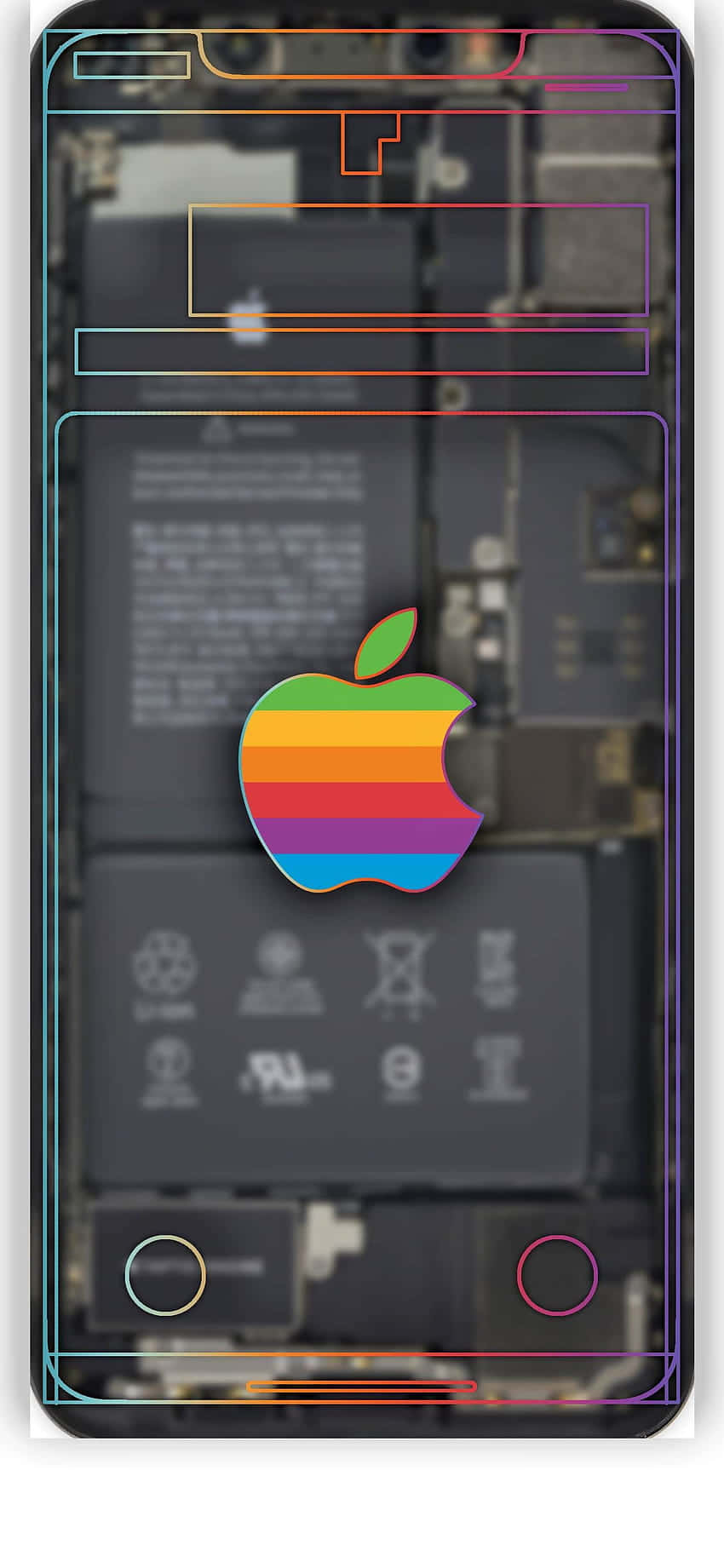 iPhone Xs Max Apple Agtergrond Deursigtige Skerm Muurpapier