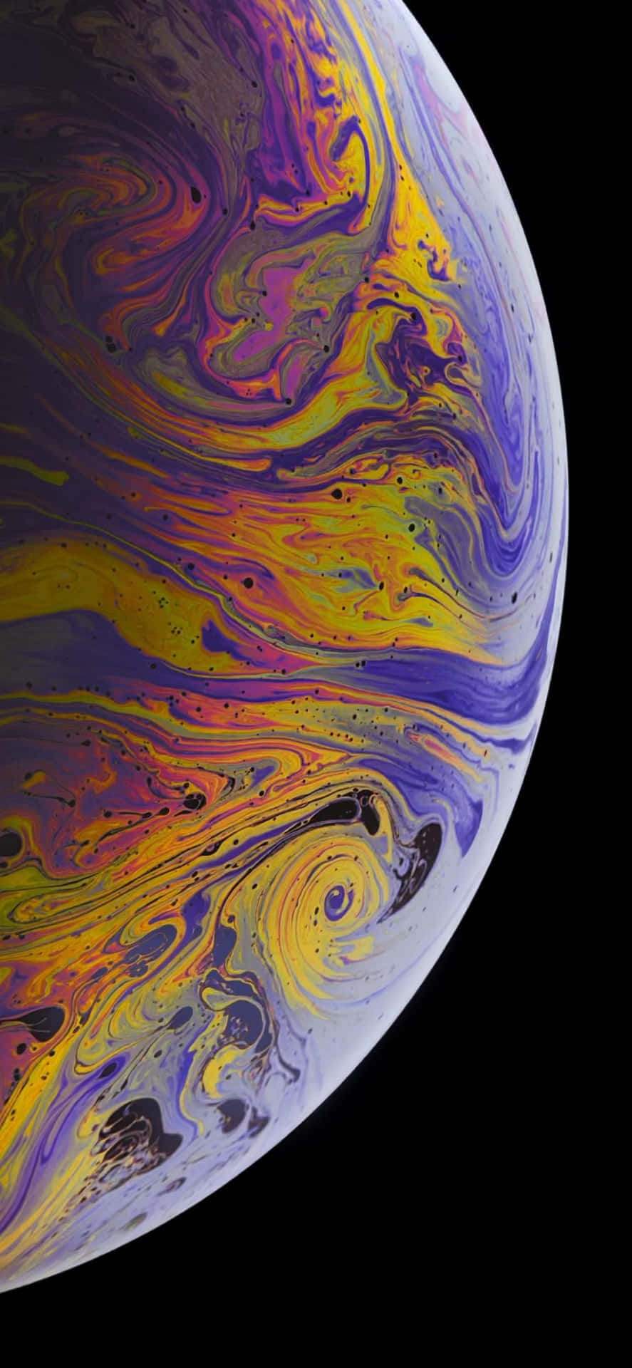 iPhone Xs Max Apple-agtergrond Syplaneetkleure Muurpapier
