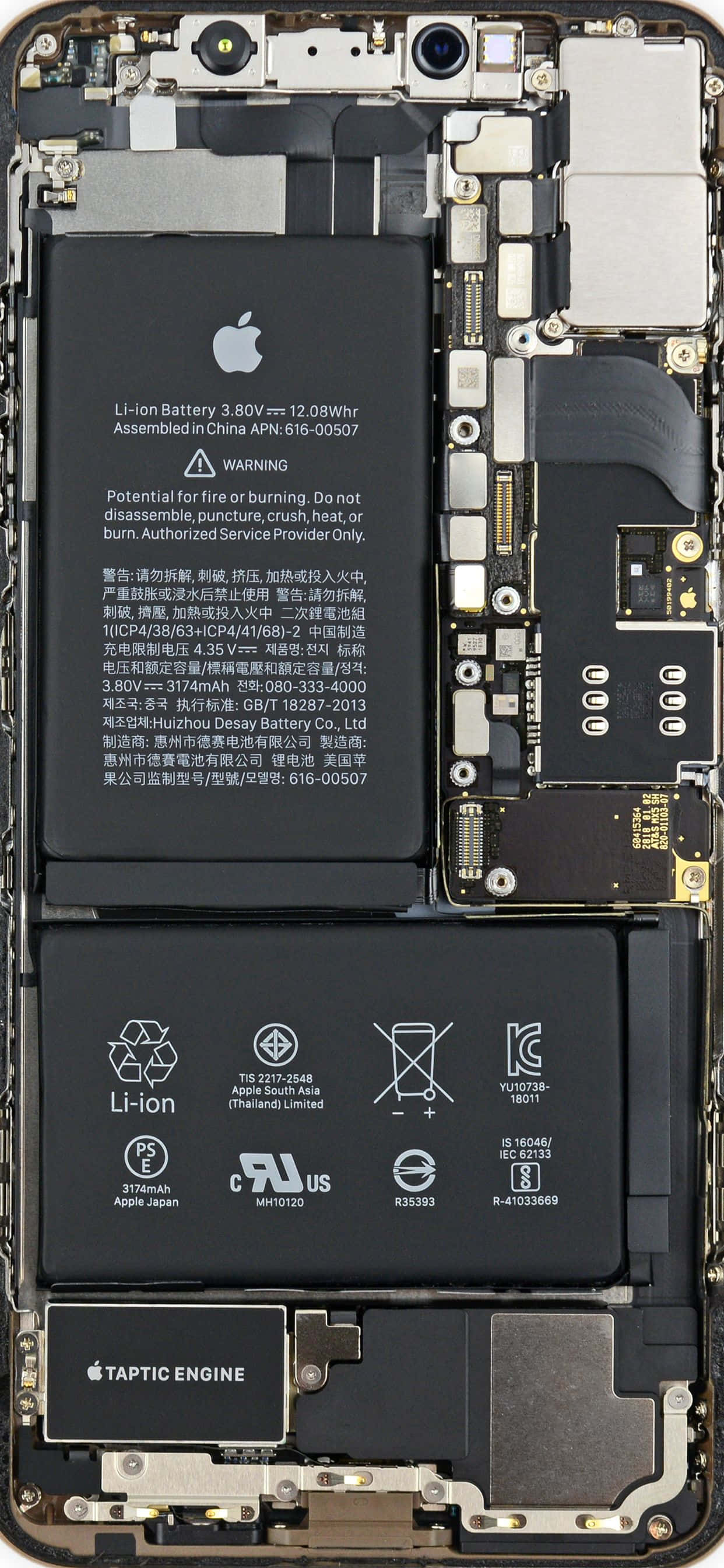 iPhone Xs Max Apple Agtergrond Agterkomponente Muurpapier