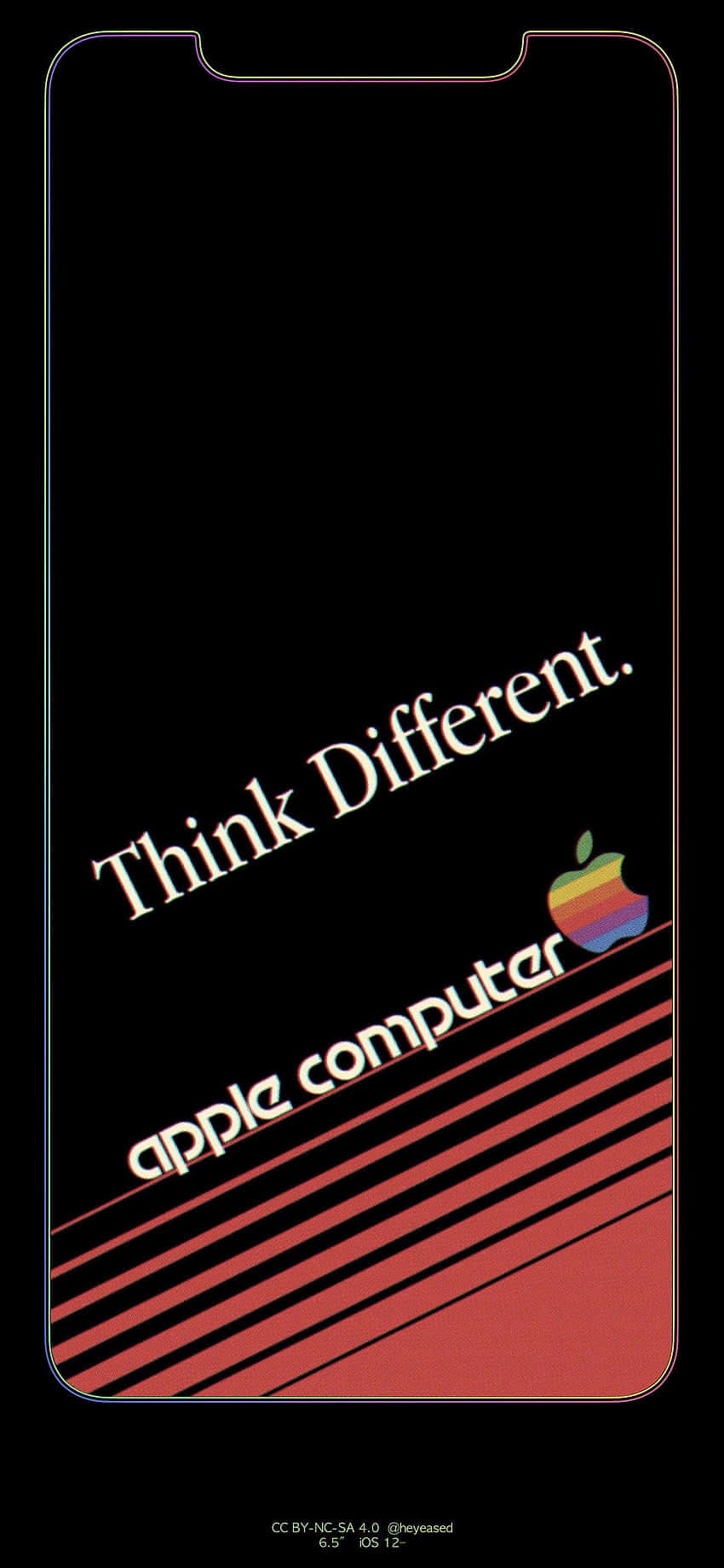 iPhone Xs Max Apple-agtergrond Dink Anders Muurpapier