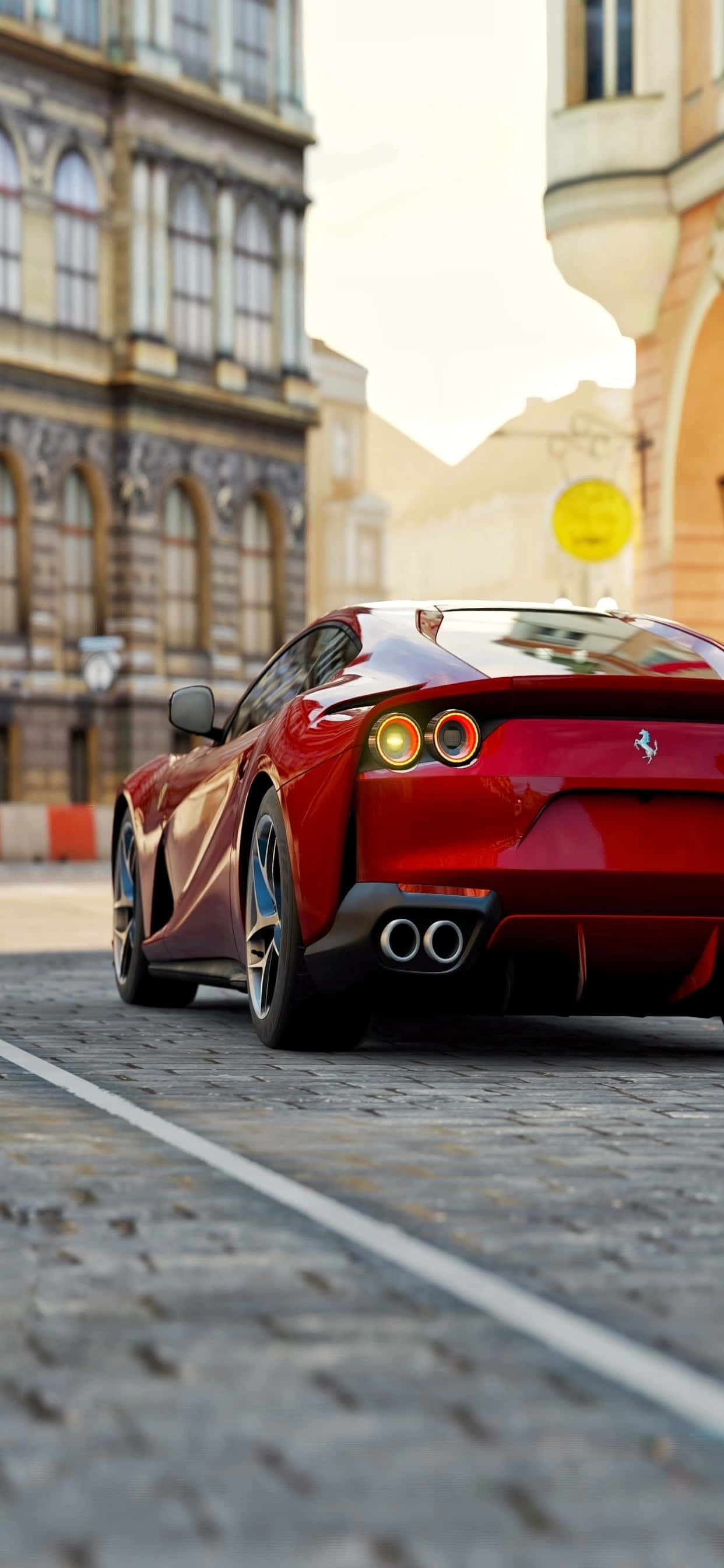 iPhone Xs Max Ferrari Agtergrond Rooi Ferrari 812 Superfast Muurpapier