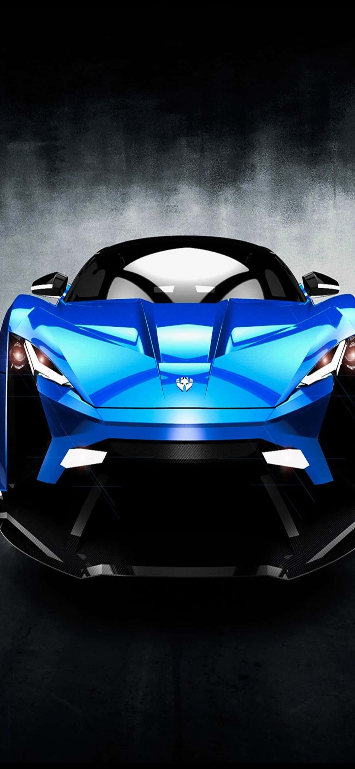 iPhone Xs Max Ferrari Agtergrond Blou W Motors Lykan HyperSport Muurpapier