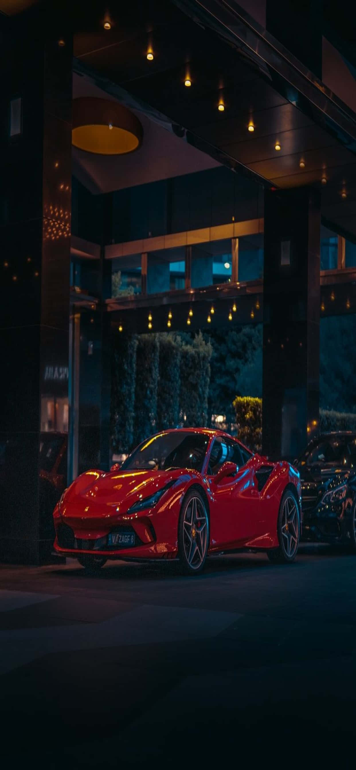 iPhone Xs Max Ferrari Agtergrond Rooi Ferrari 458 Speciale Snags Muurpapier