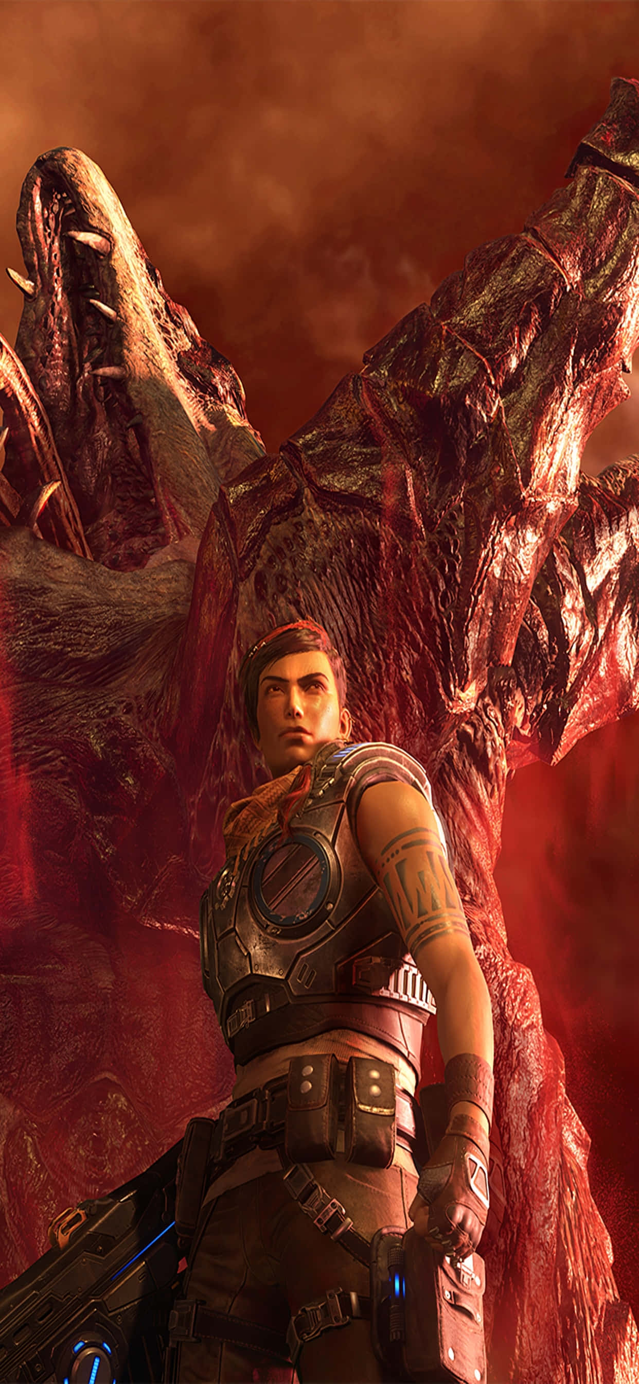 iPhone XS Max Gears Of War 5 Kait Kraken Agtergrond Muurpapier