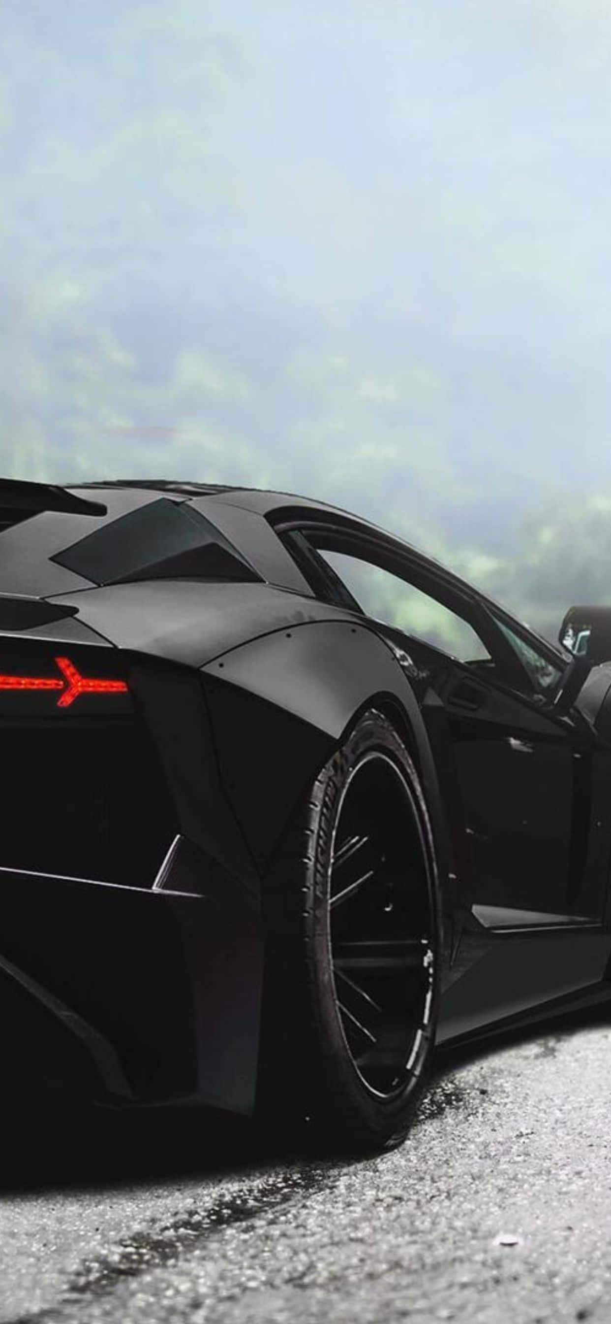 iPhone XS Max Lamborghini Swart Agtergrond Muurpapier