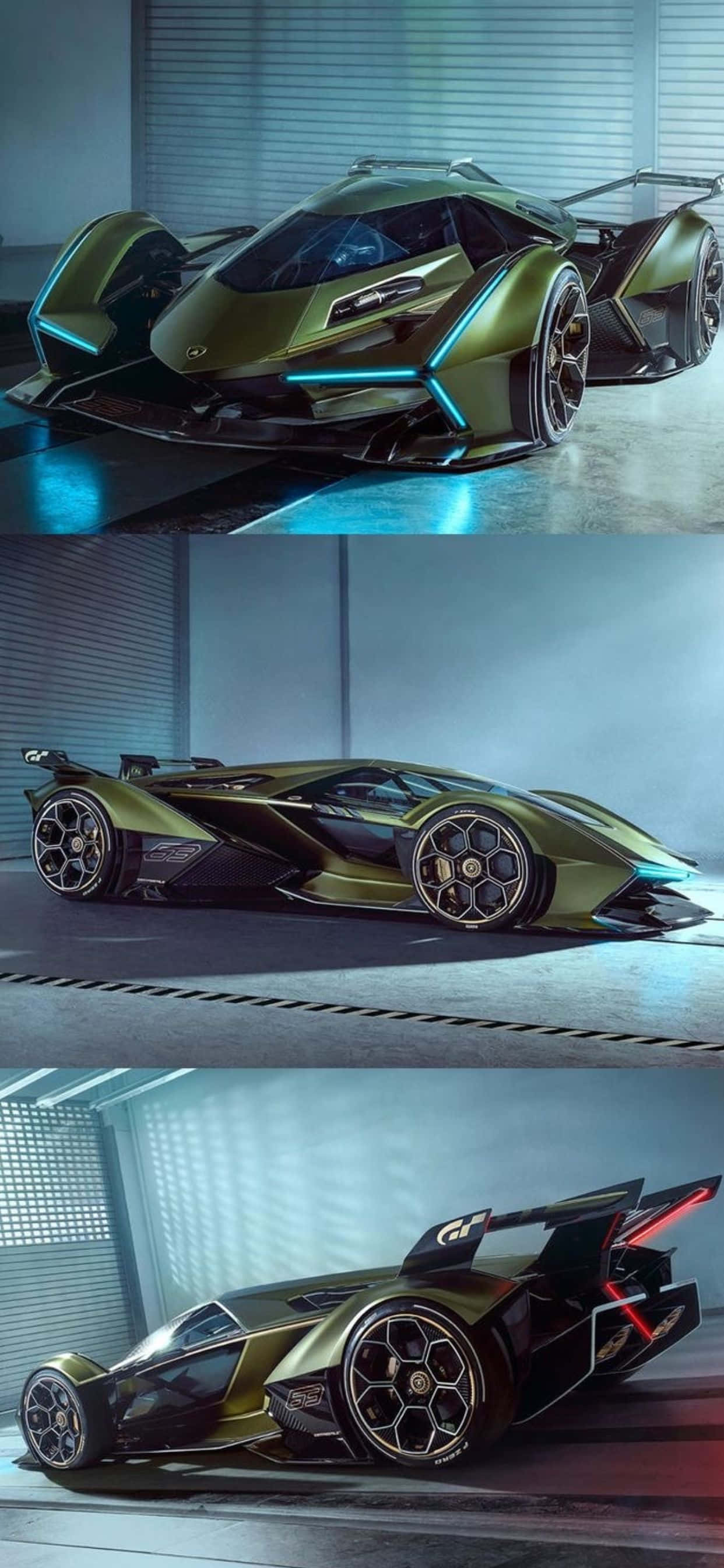 iPhone XS Max Lamborghini V12 Vision GT Agtergrond Muurpapier