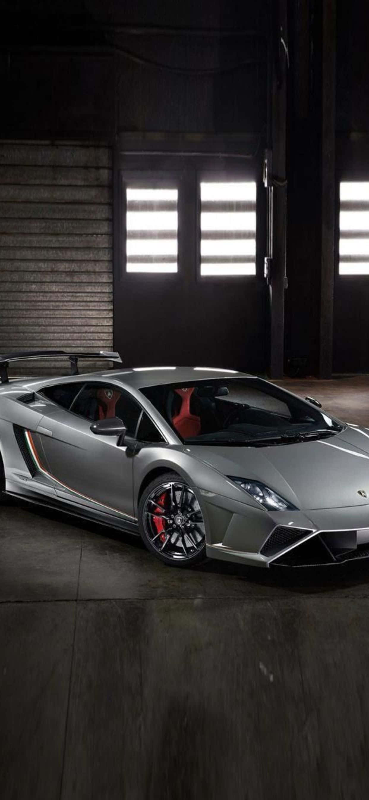 iPhone XS Max Lamborghini Gallardo LP 570 Agtergrond Muurpapier