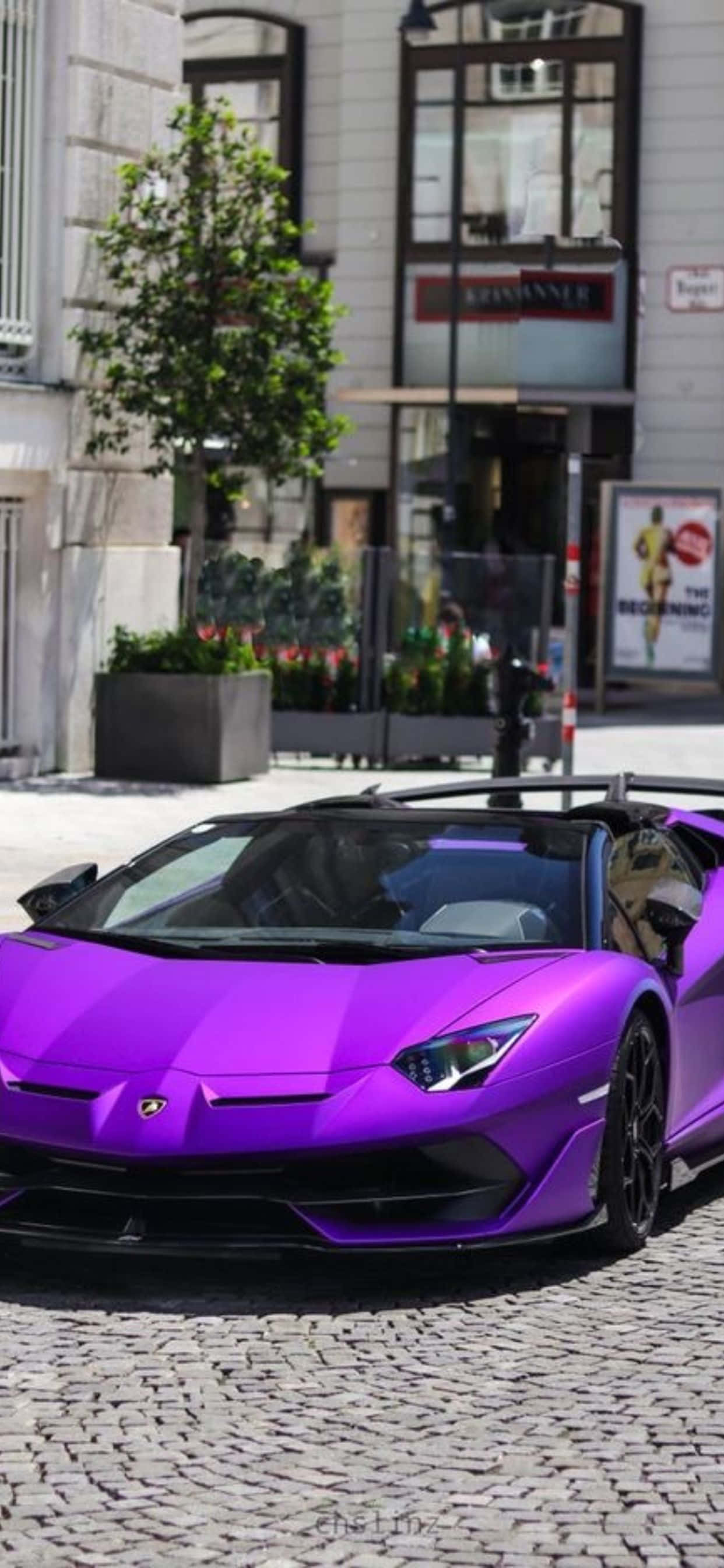 iPhone XS Max Lamborghini Pers Aventador Agtergrond Muurpapier