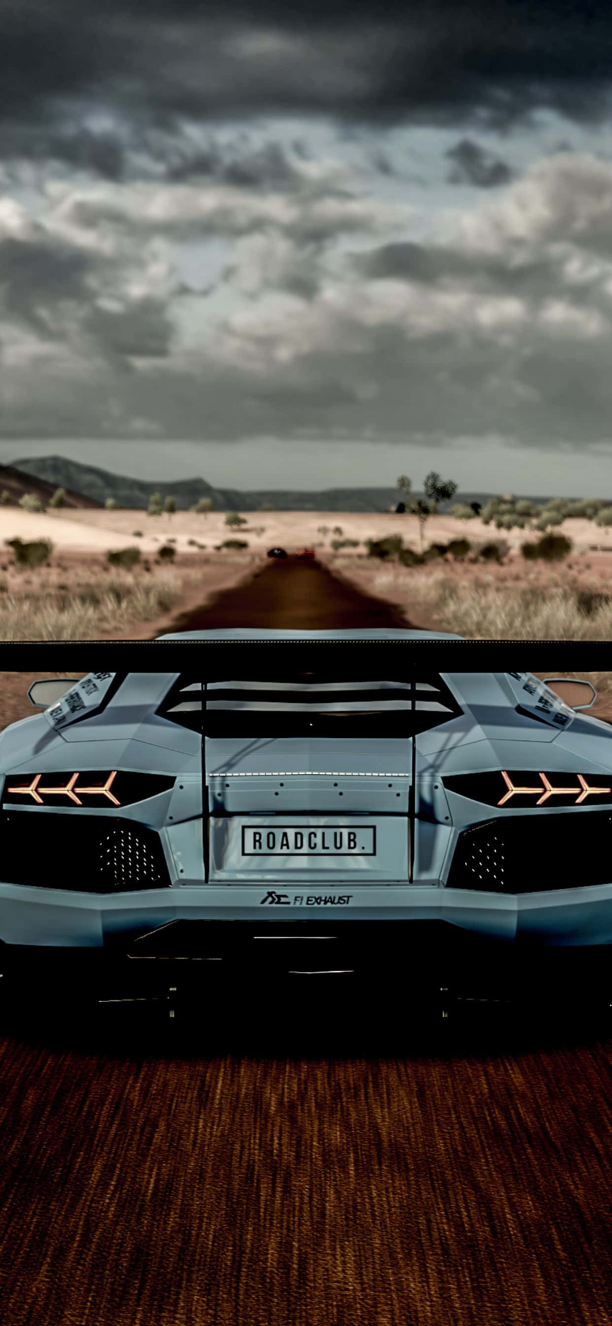 iPhone XS Max Lamborghini Aventador Agter Agtergrond Muurpapier