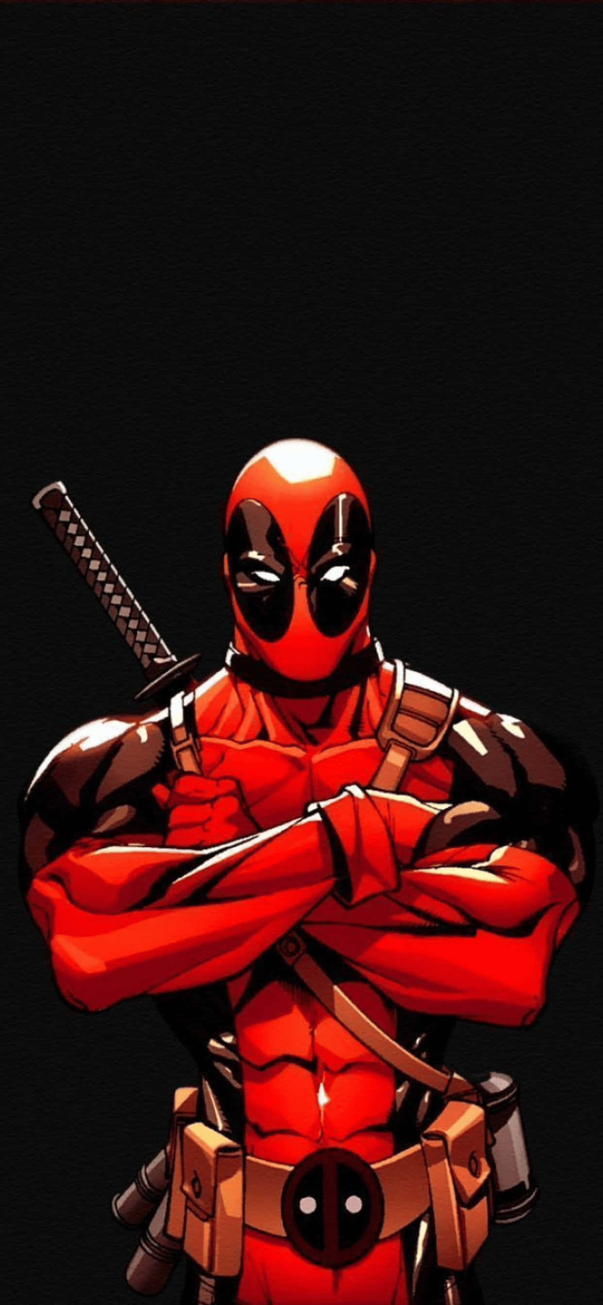 iPhone XS Max Marvel Deadpool-agtergrond Muurpapier