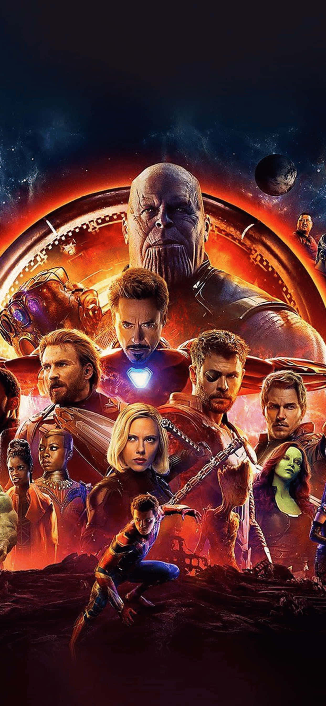 iPhone XS Max Marvel Avengers Infinity War Agtergrond Muurpapier