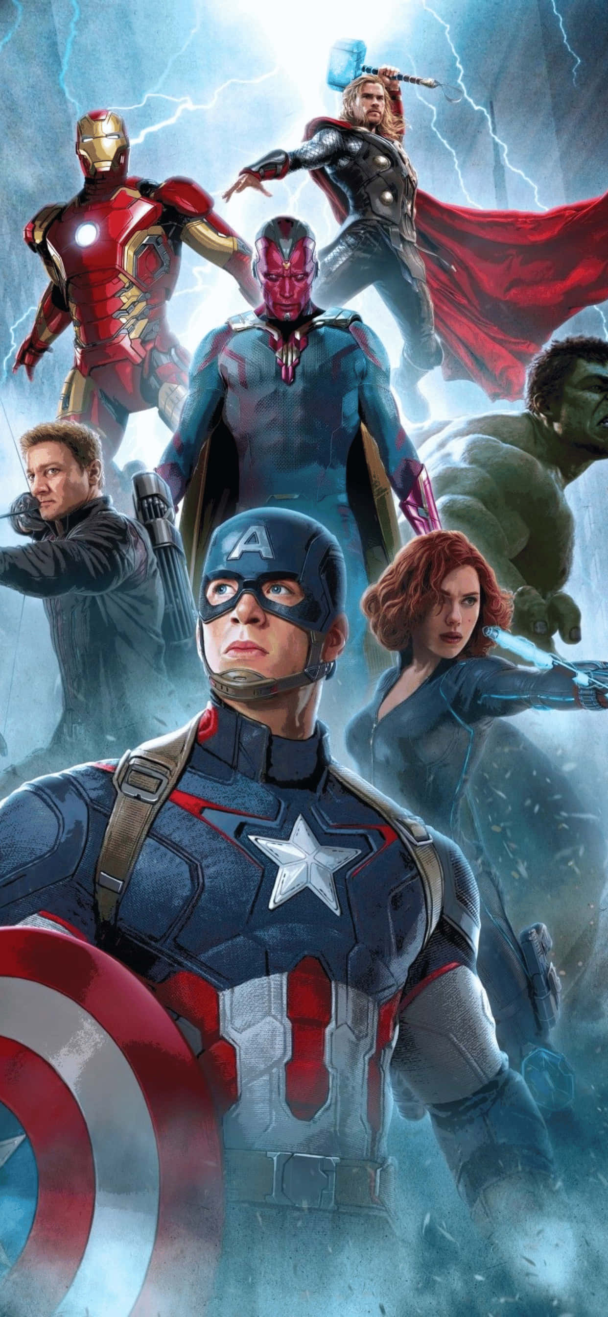 iPhone XS Max Marvel Eerste Avengers Agtergrond Muurpapier