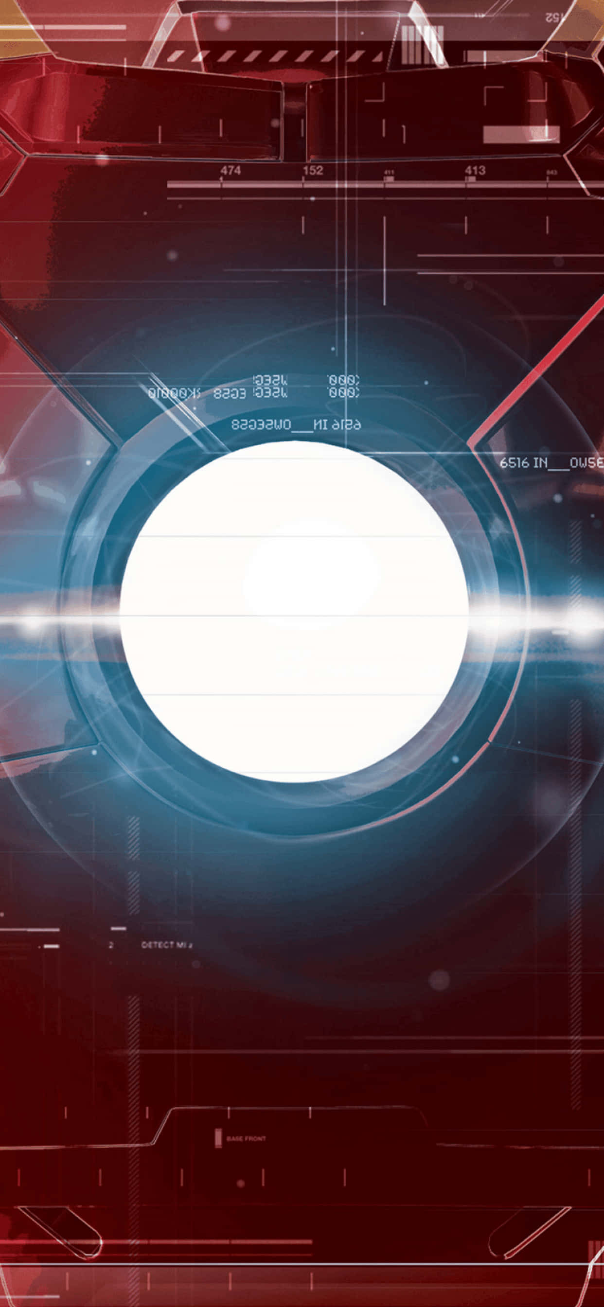 iPhone XS Max Marvel Arc Reaktor Agtergrond Muurpapier