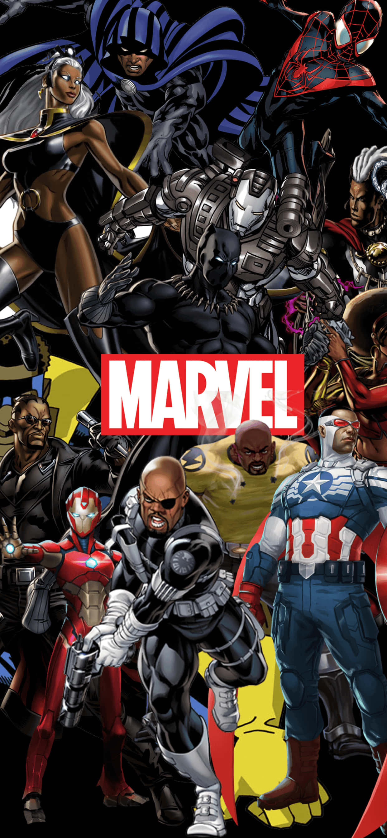 iPhone XS Max Marvel Nuwe Helde Agtergrond Muurpapier