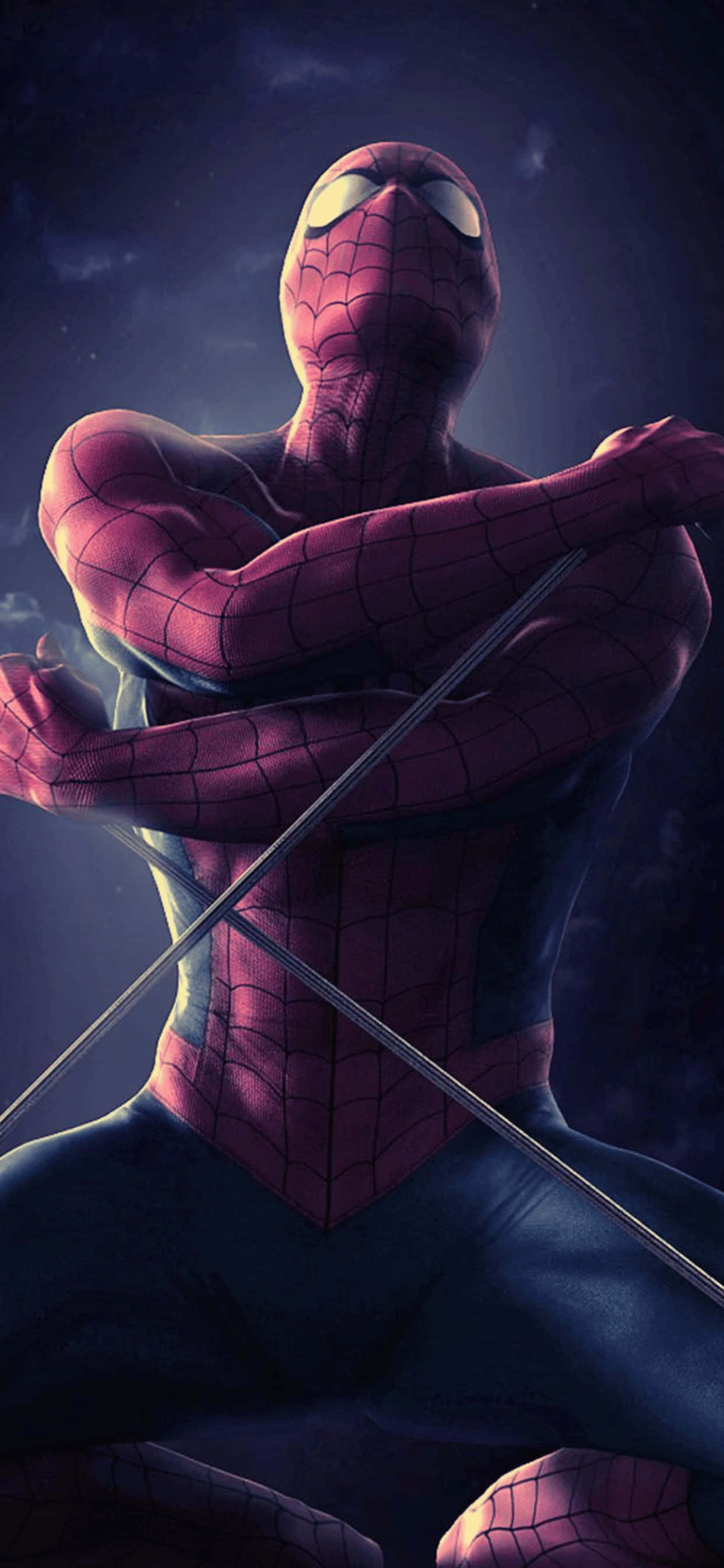 iPhone XS Max Marvel Spiderman Agtergrond Muurpapier