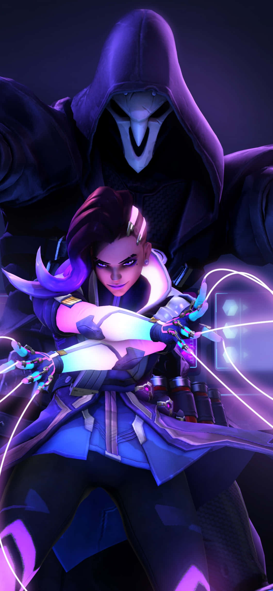iPhone Xs Max Overwatch Agtergrond Reaper En Sombra Muurpapier