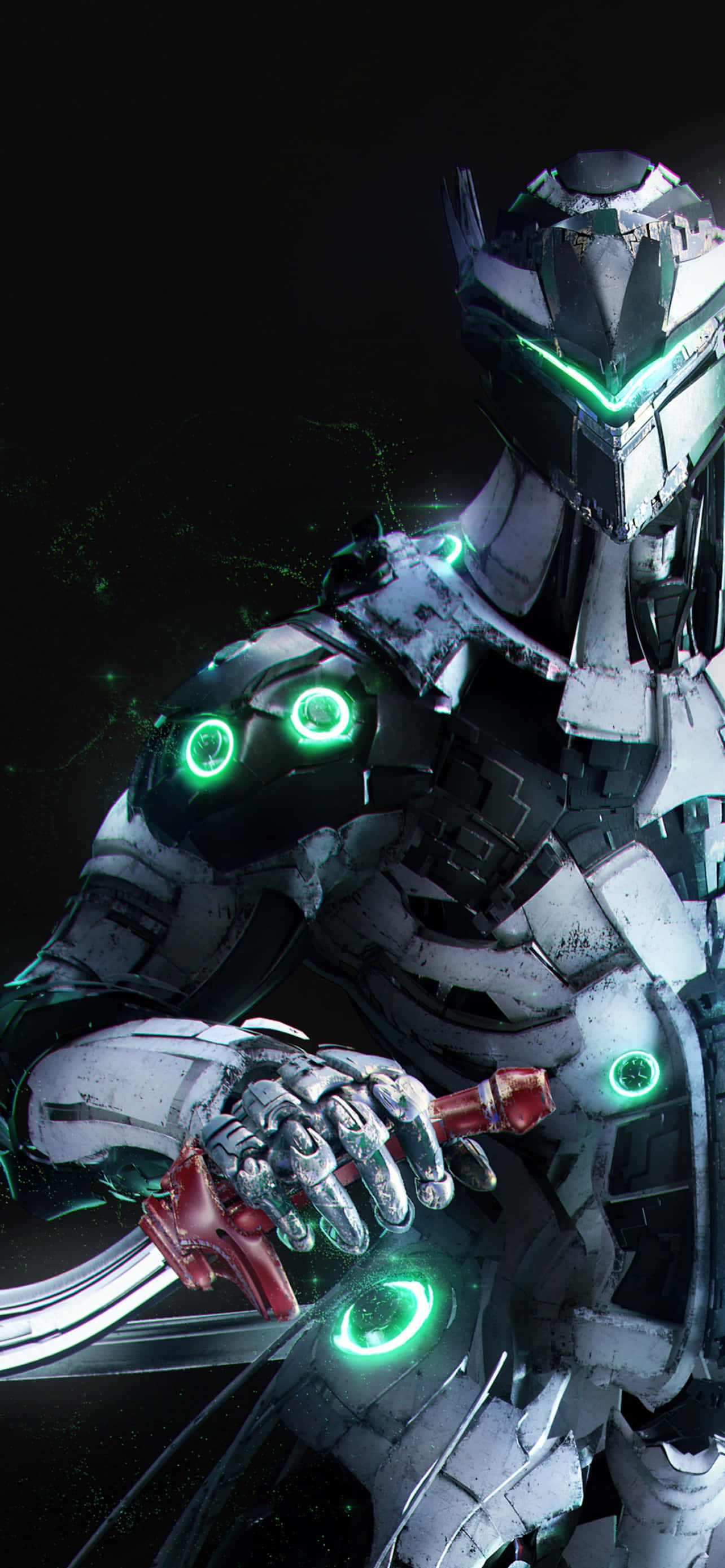 iPhone Xs Max Overwatch Agtergrond Genji Metaalpak Muurpapier