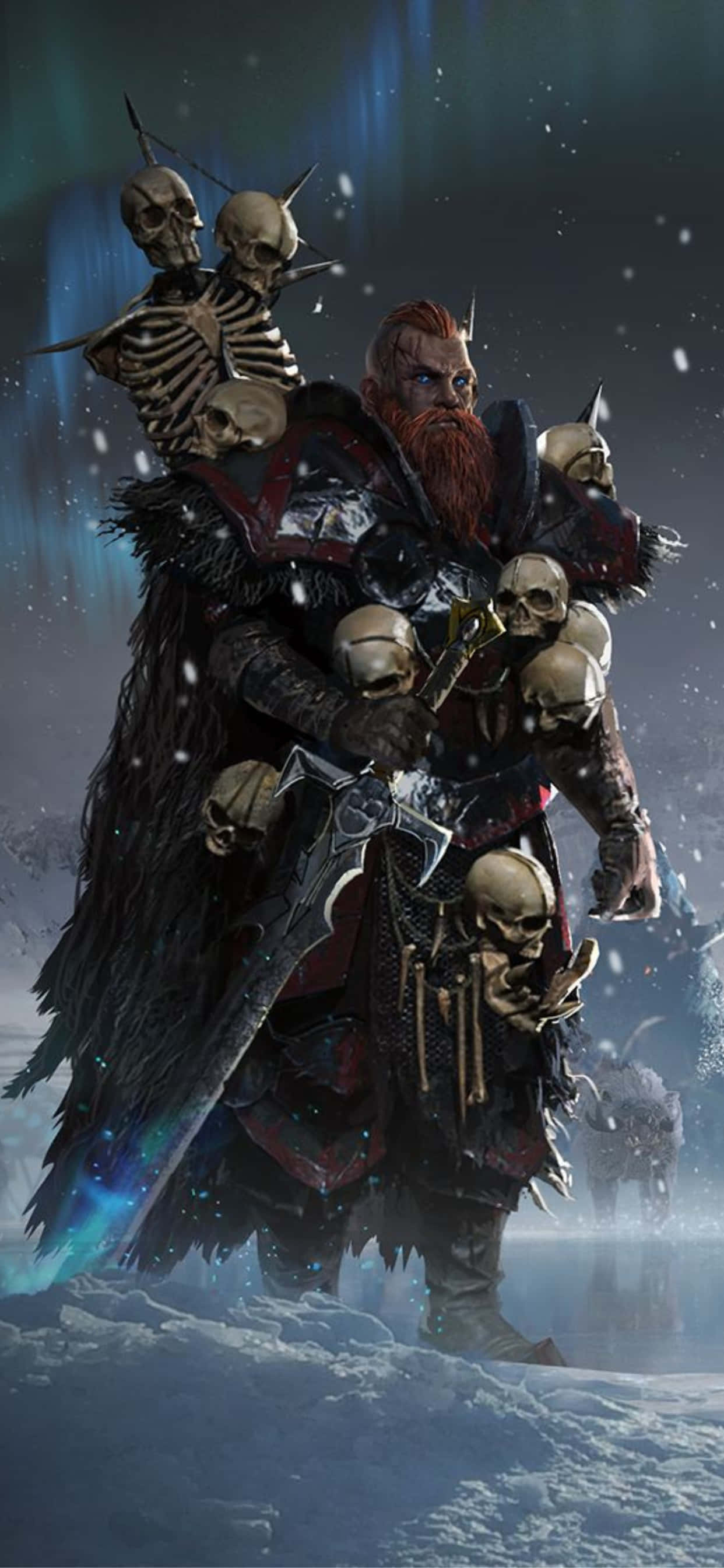 iPhone XS Max Total War Attila Wulfrik Die Swerwer Agtergrond Muurpapier