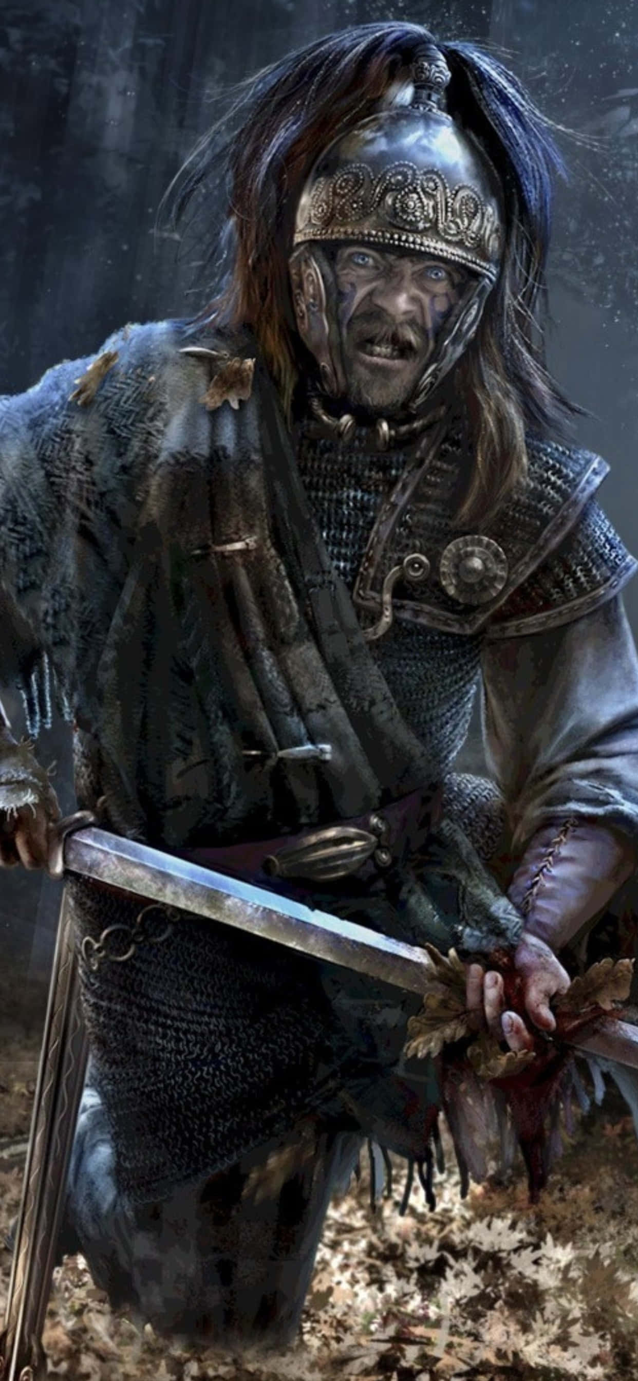 iPhone XS Max Total War Attila Keltiese Kryger Agtergrond Muurpapier