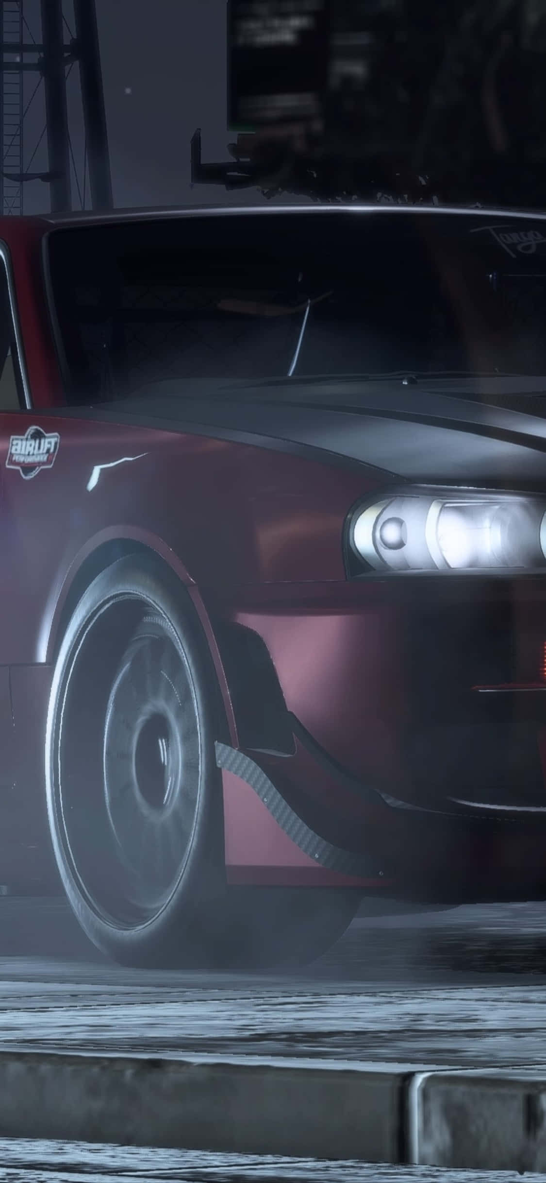 iPhone Xs Need For Speed Payback Agtergrond Donkerpers Nissan Skyline GT-R Muurpapier