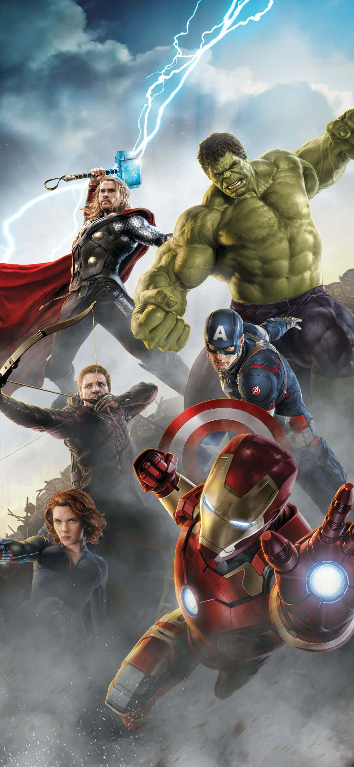iPhone XS Oorspronklike Ses Avengers Agtergrond Muurpapier