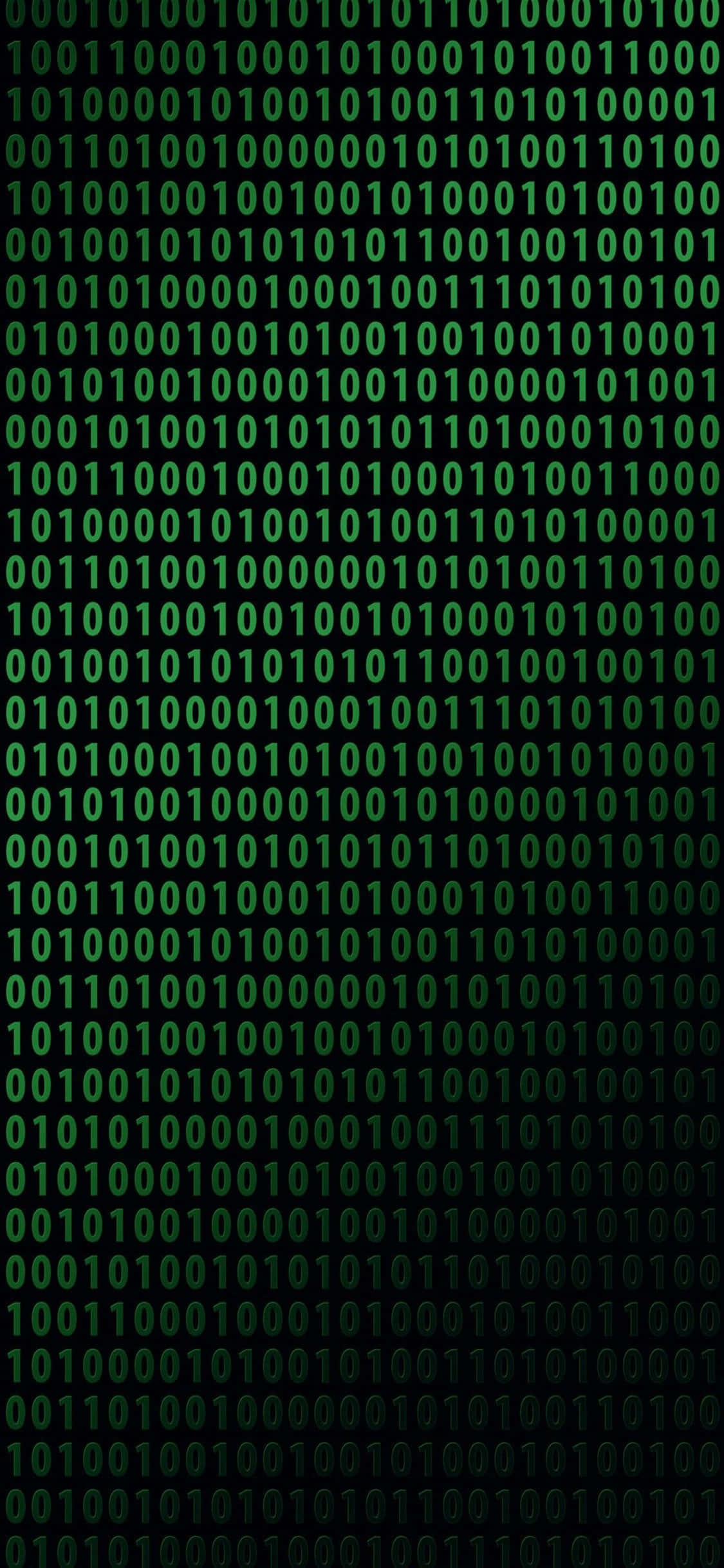iPhone Xs Programmeringsagtergrond Binêre Kode Muurpapier