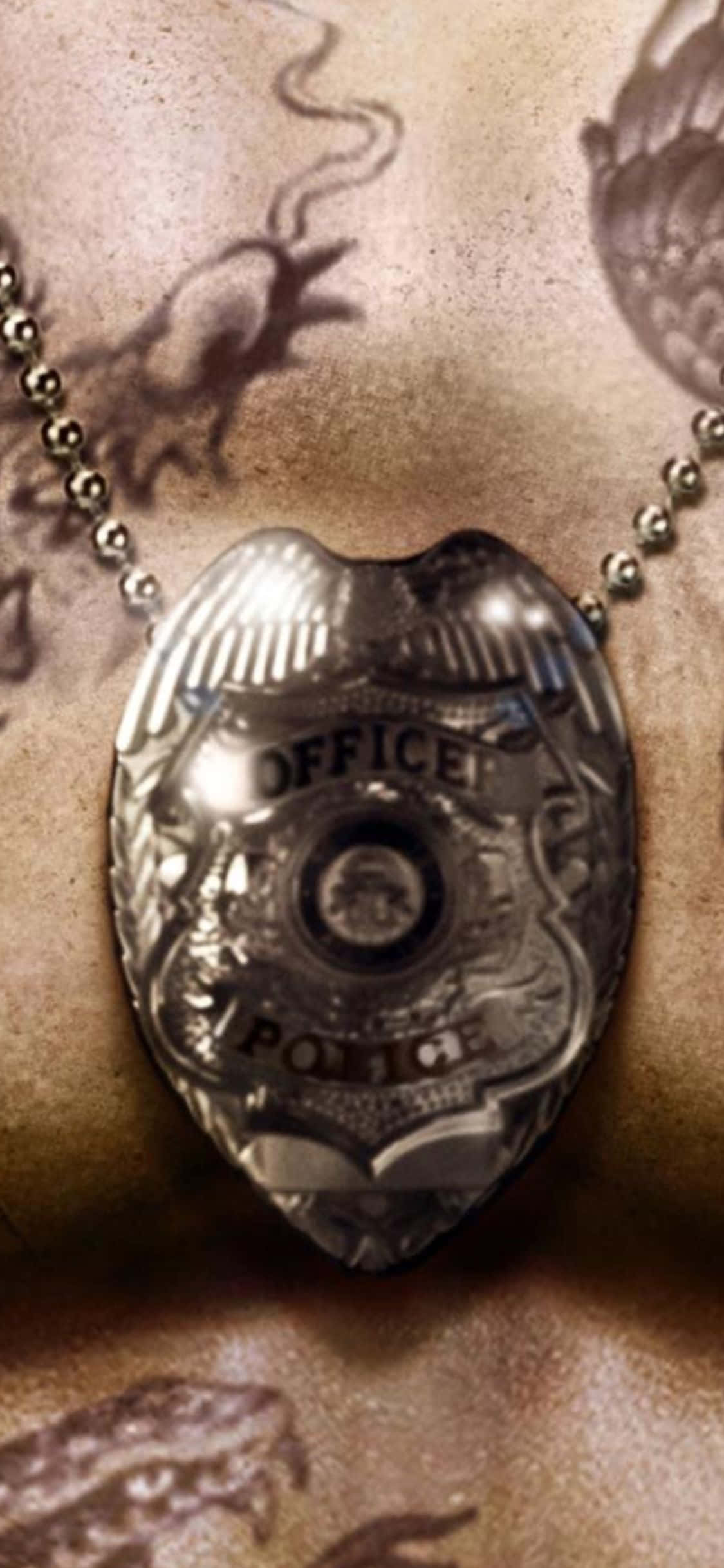 iPhone Xs Sleeping Dogs Polisie-kenteken Halssnoer Agtergrond Muurpapier