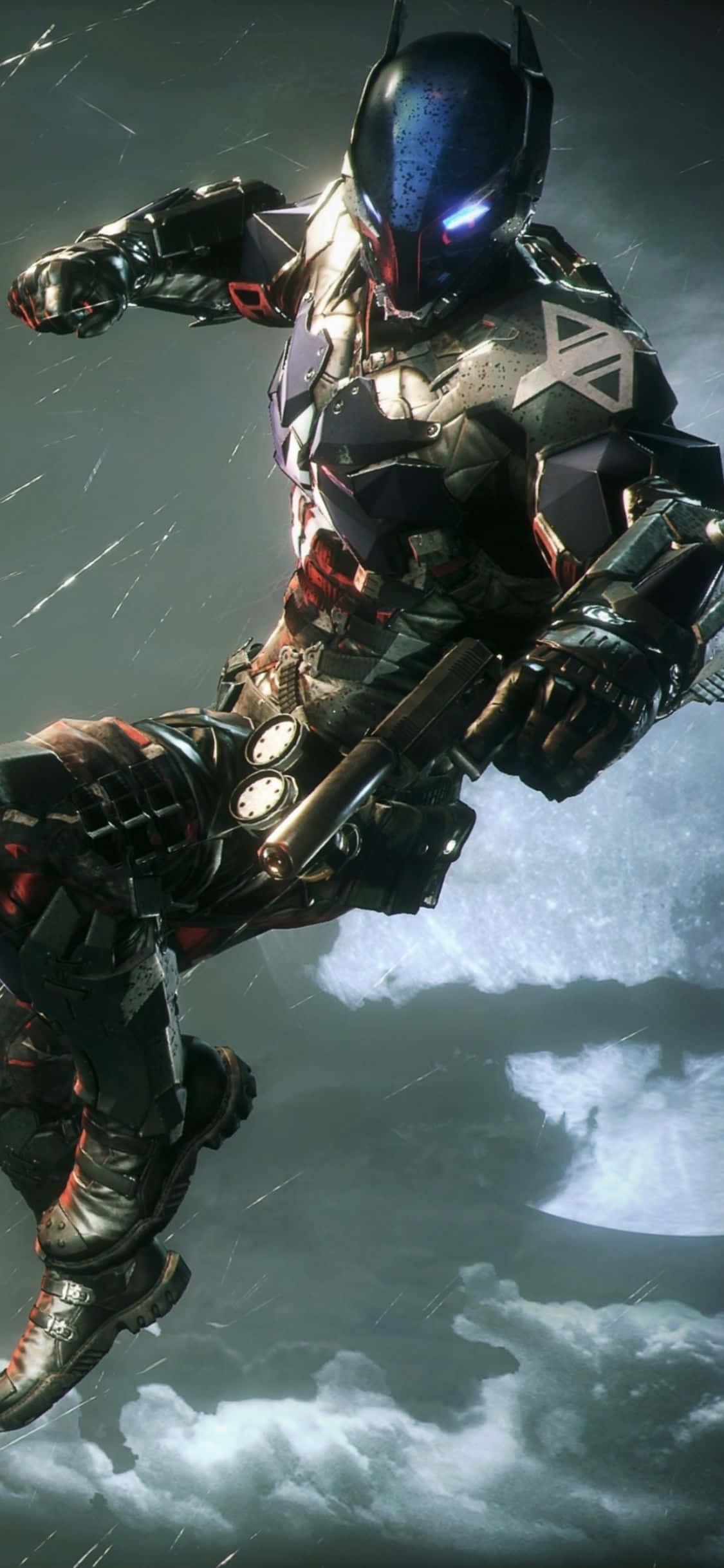 iPhone Xs-speletjie-agtergrond Arkham Knight Muurpapier