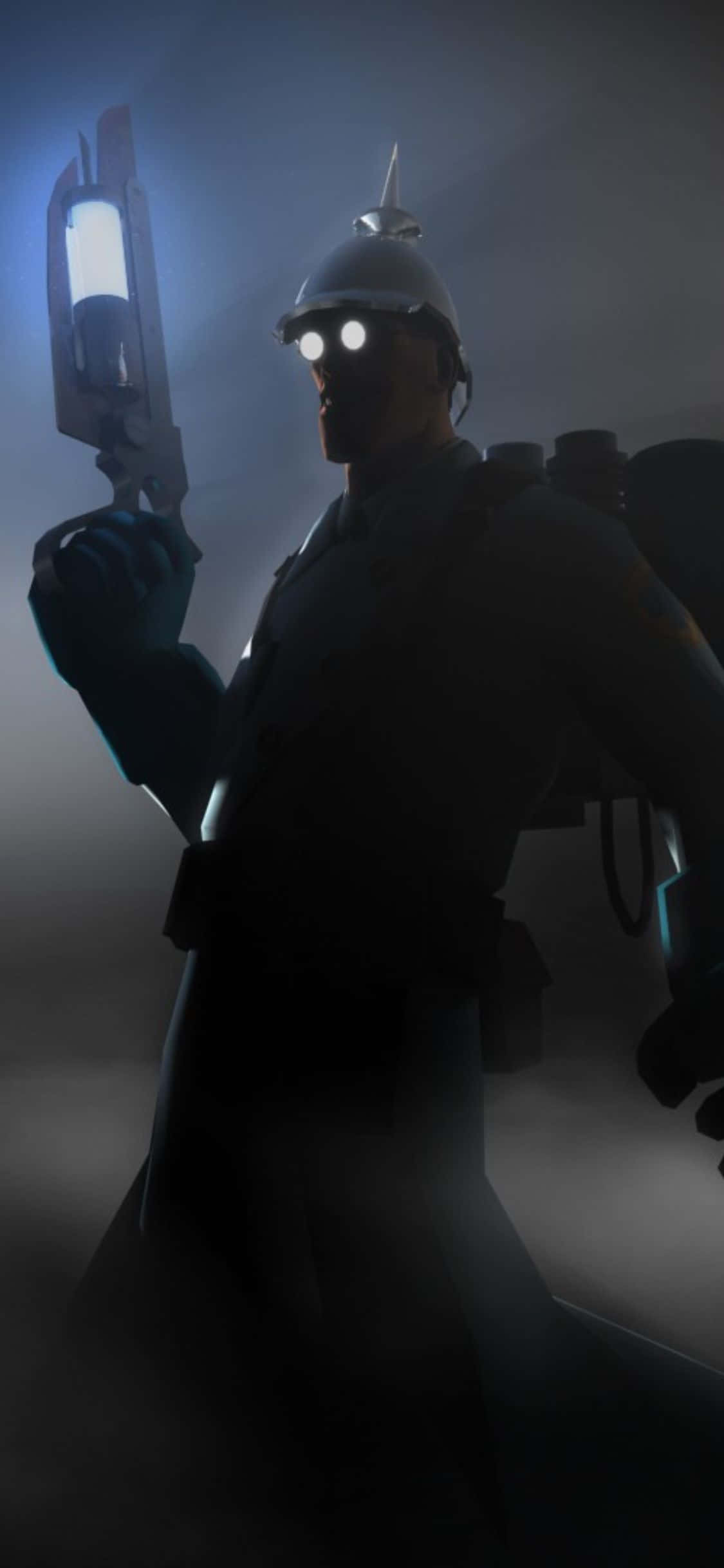 iPhone XS Team Fortress 2 Medikus Silhoeët Agtergrond Muurpapier