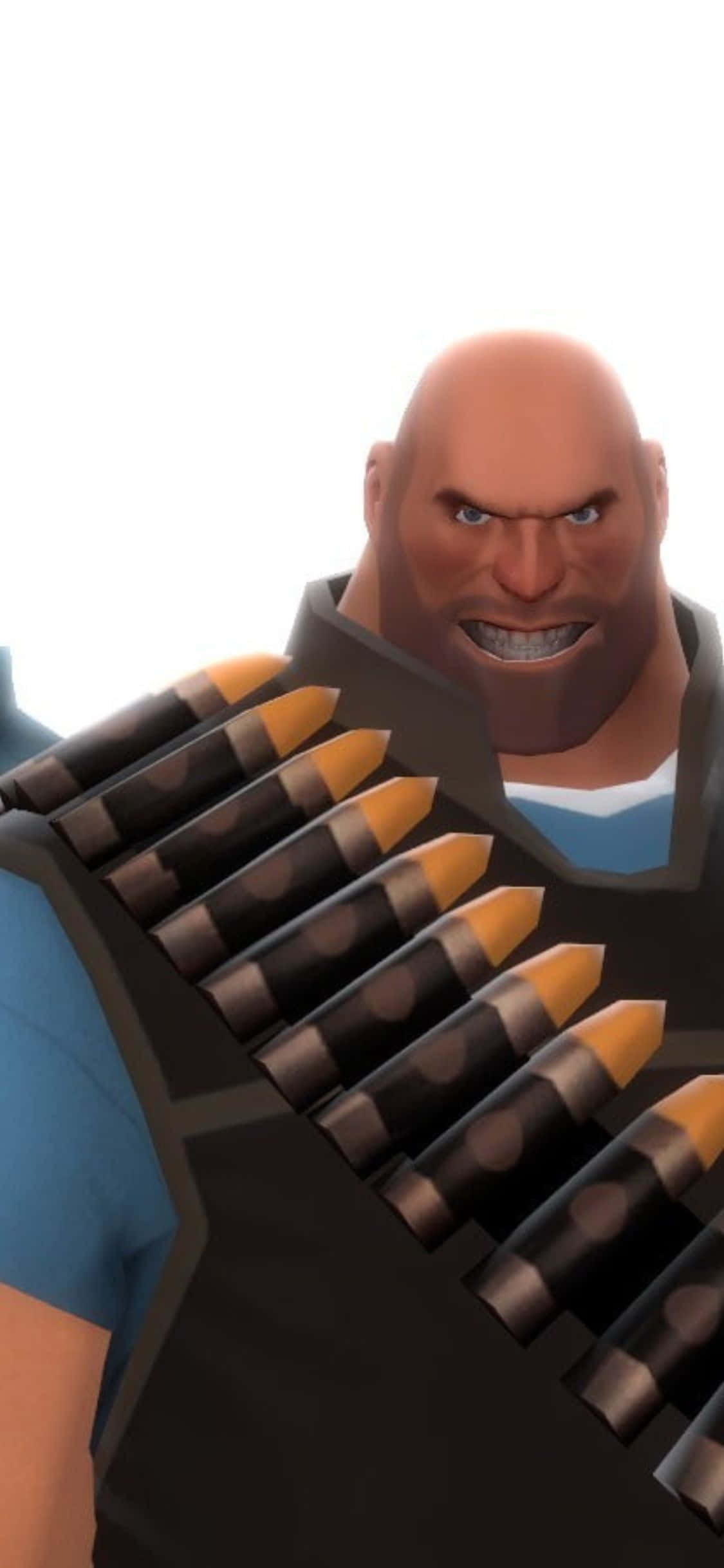 iPhone XS Team Fortress 2 Minimalistiese Heavy Agtergrond Muurpapier
