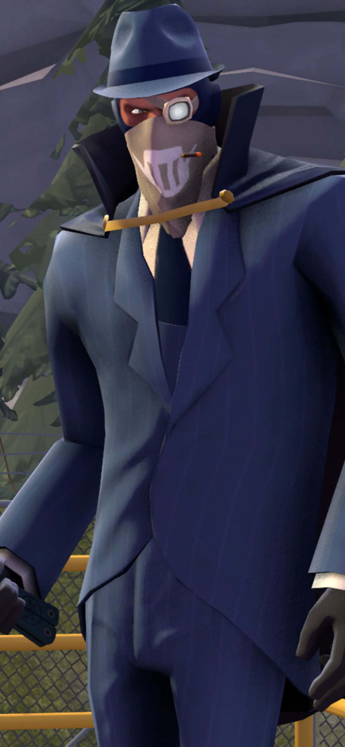 iPhone XS Team Fortress 2 Speletjie Karakter Spy Agtergrond Muurpapier