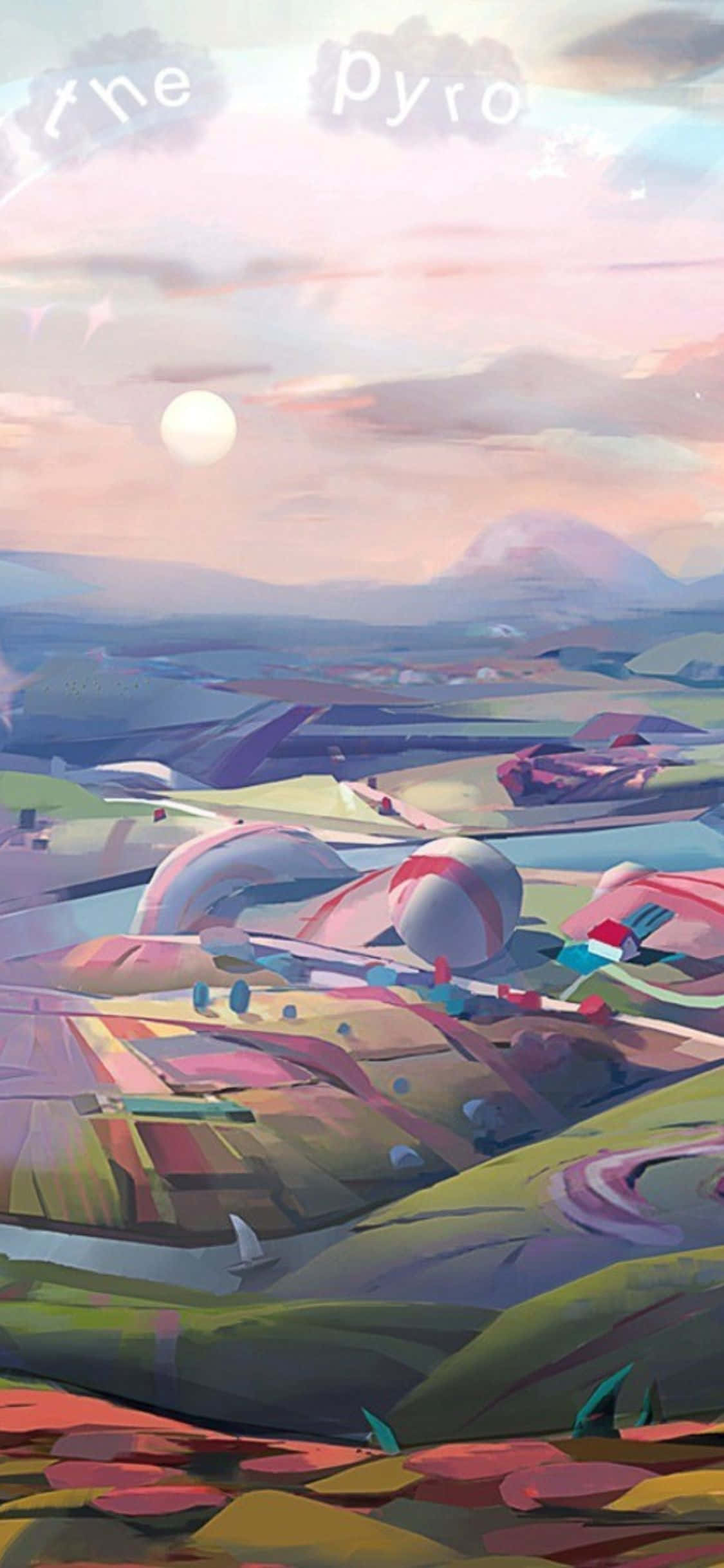 iPhone XS Team Fortress 2 Wonderlike Landskap Agtergrond Skildery Muurpapier
