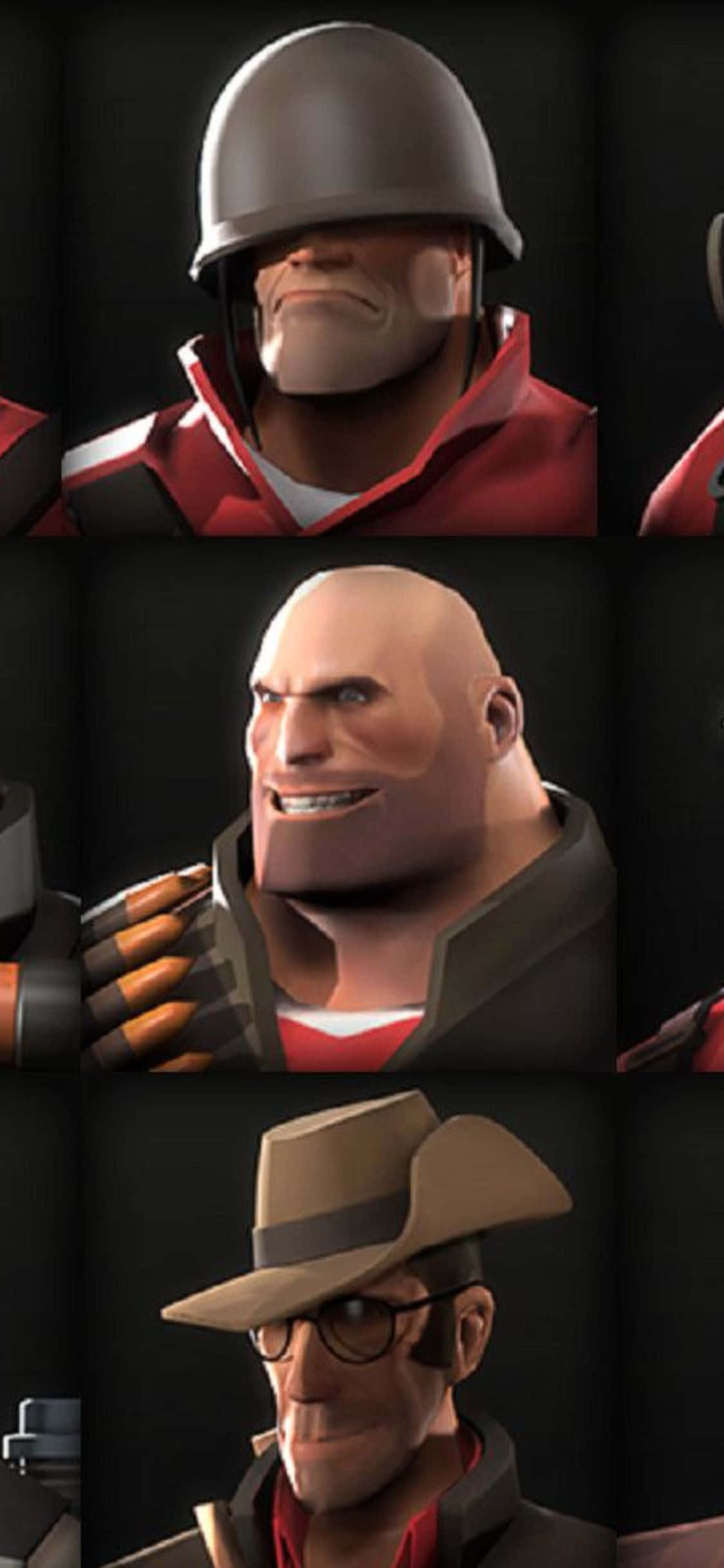 iPhone Xs Tf2 Agtergrond Soldaat, Heavy en Sniper Muurpapier