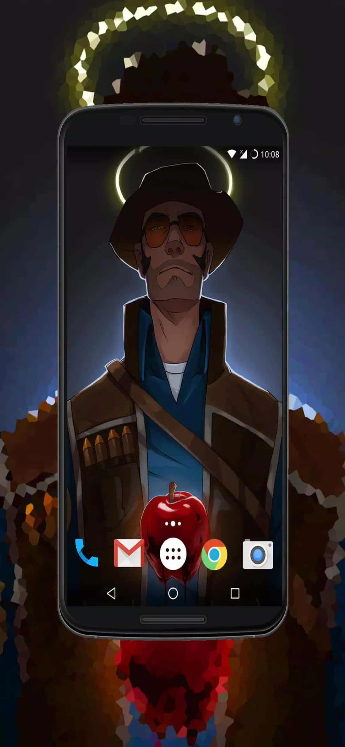 iPhone Xs Tf2 Agtergrond Android Skerm Met Die Skerpskutter Muurpapier