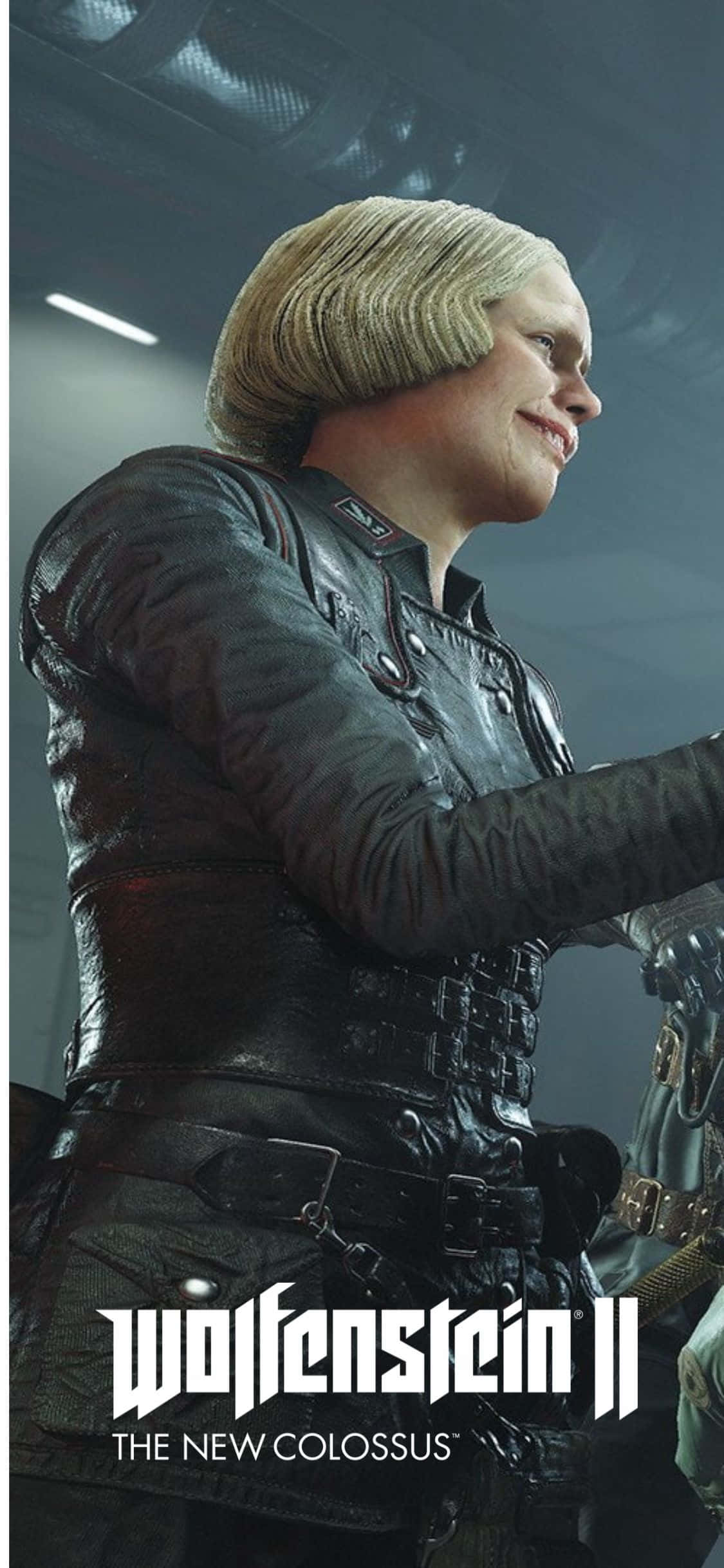 iPhone Xs Wolfenstein Ii Irene Engel Ooreenkoms Agtergrond Muurpapier
