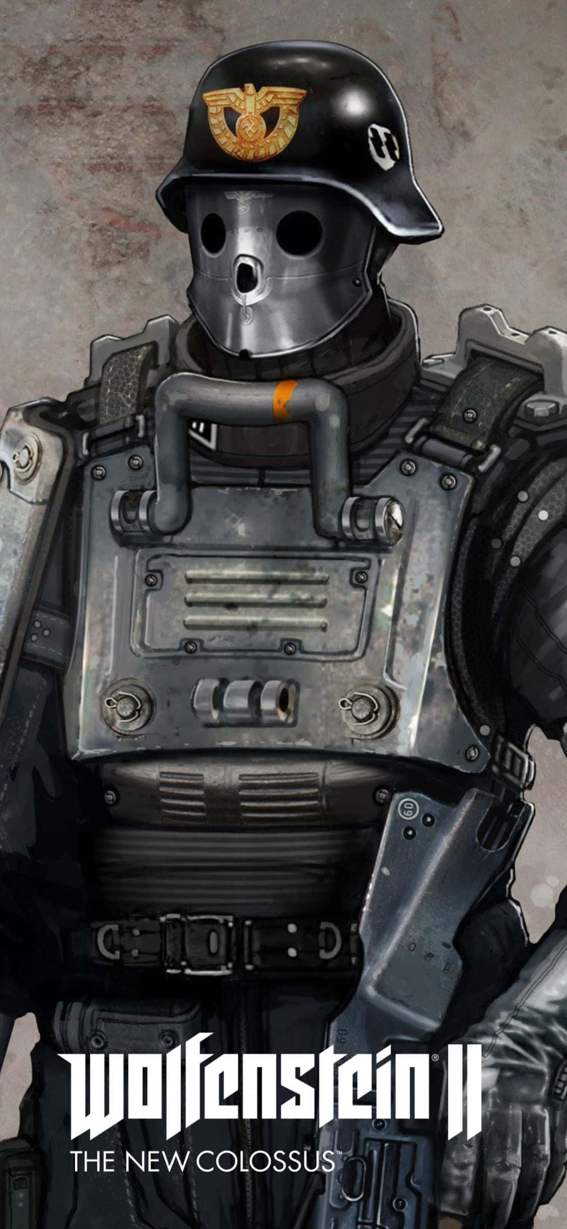 iPhone Xs Wolfenstein Ii Patrolliesoldaat Agtergrond Muurpapier