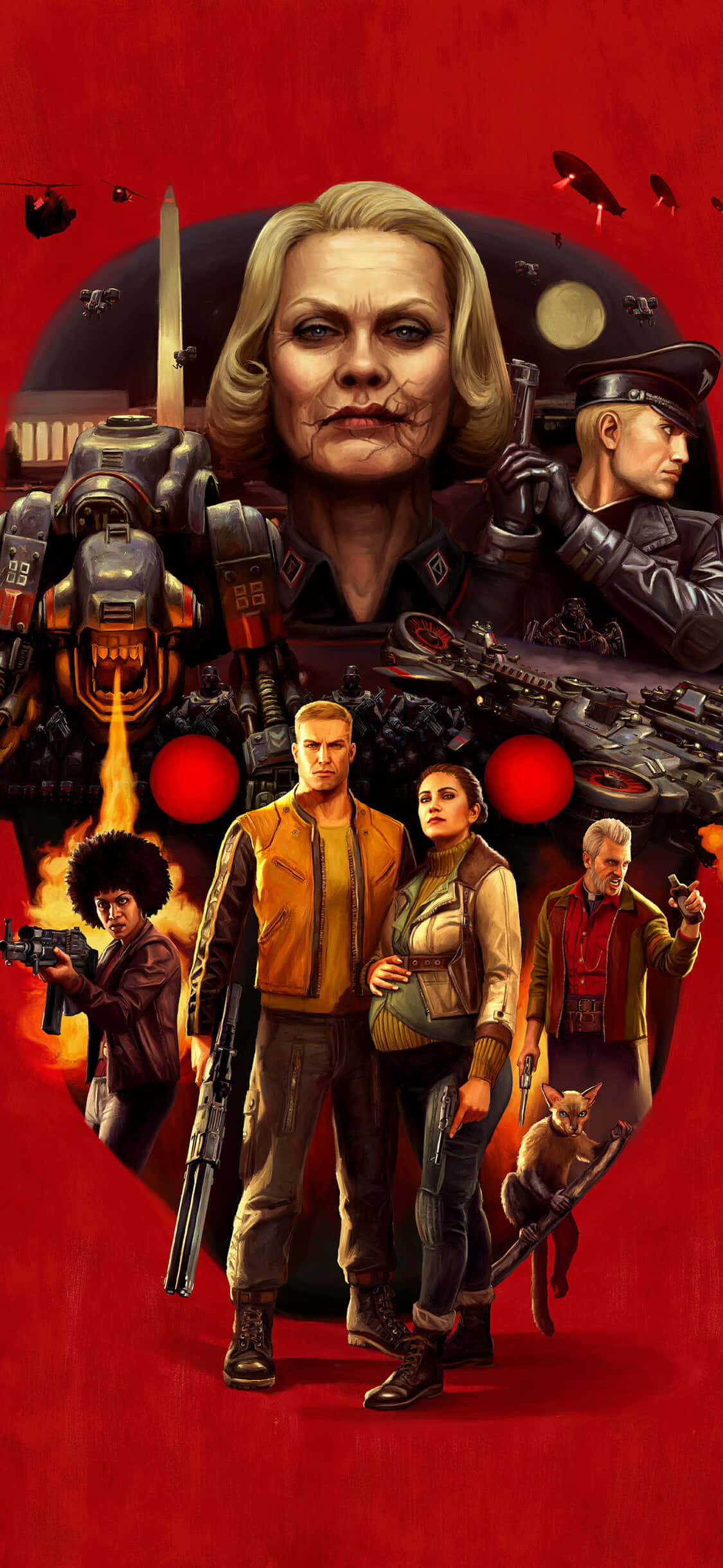 iPhone Xs Wolfenstein Ii Plakkaat Agtergrond Muurpapier