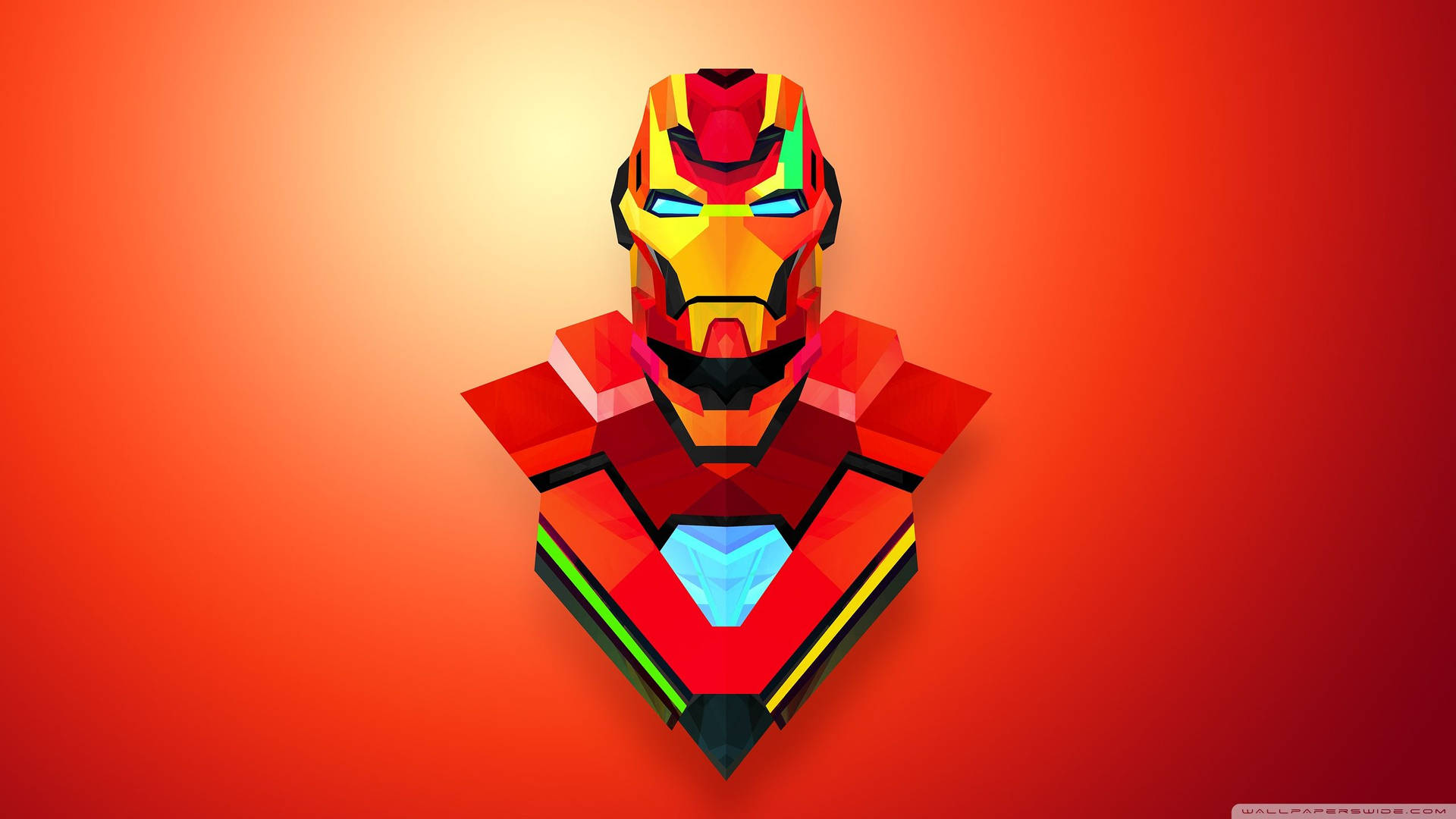 Iron Man abstrakte kuns agtergrond — Iron Man Muurpapier