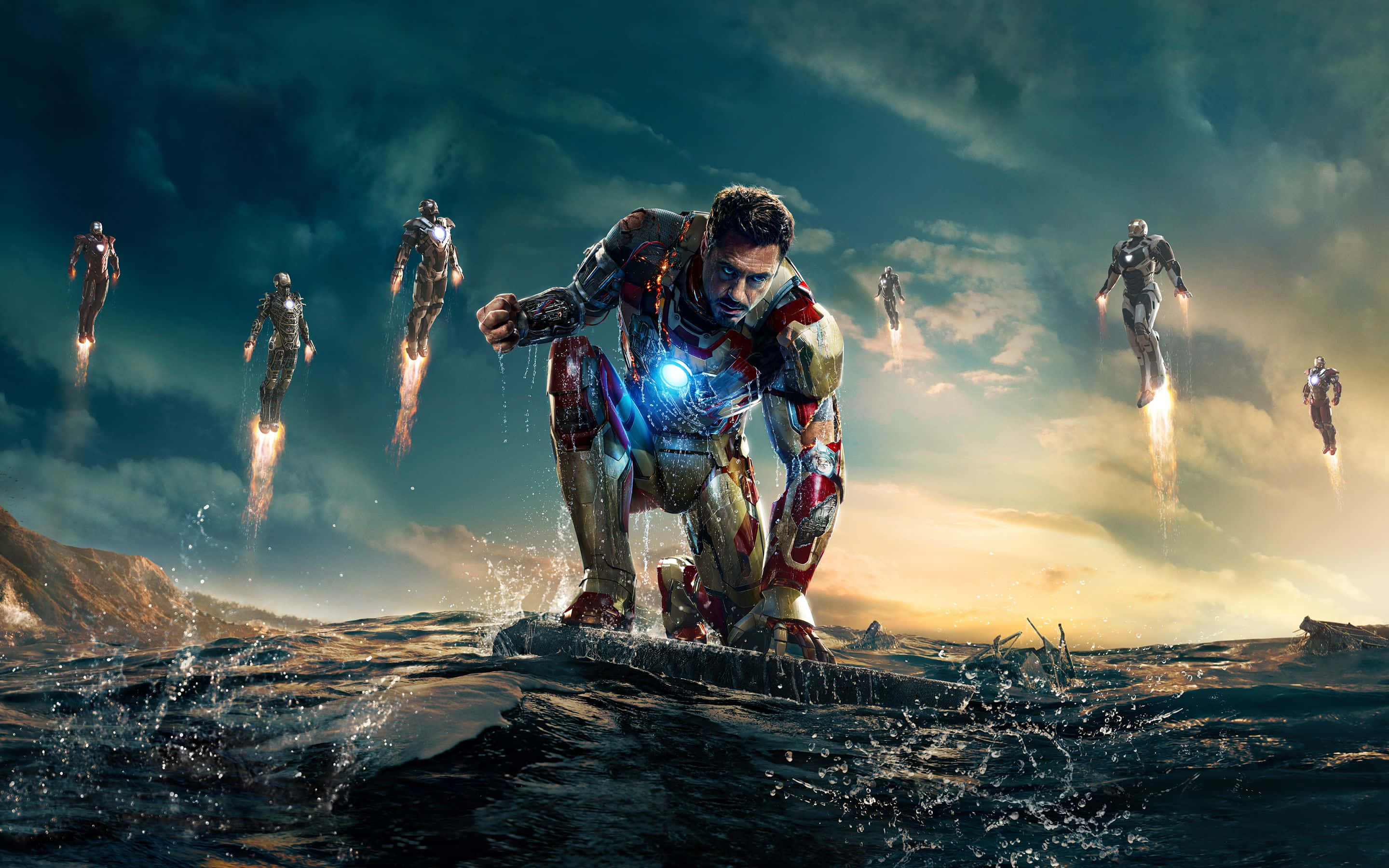 Iron Man agtergrond Muurpapier