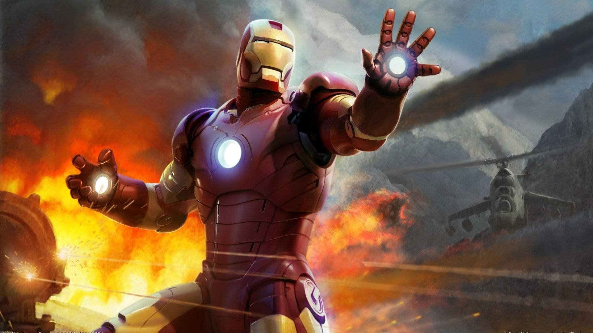 Iron Man Avengers agtergrond — Iron Man Muurpapier