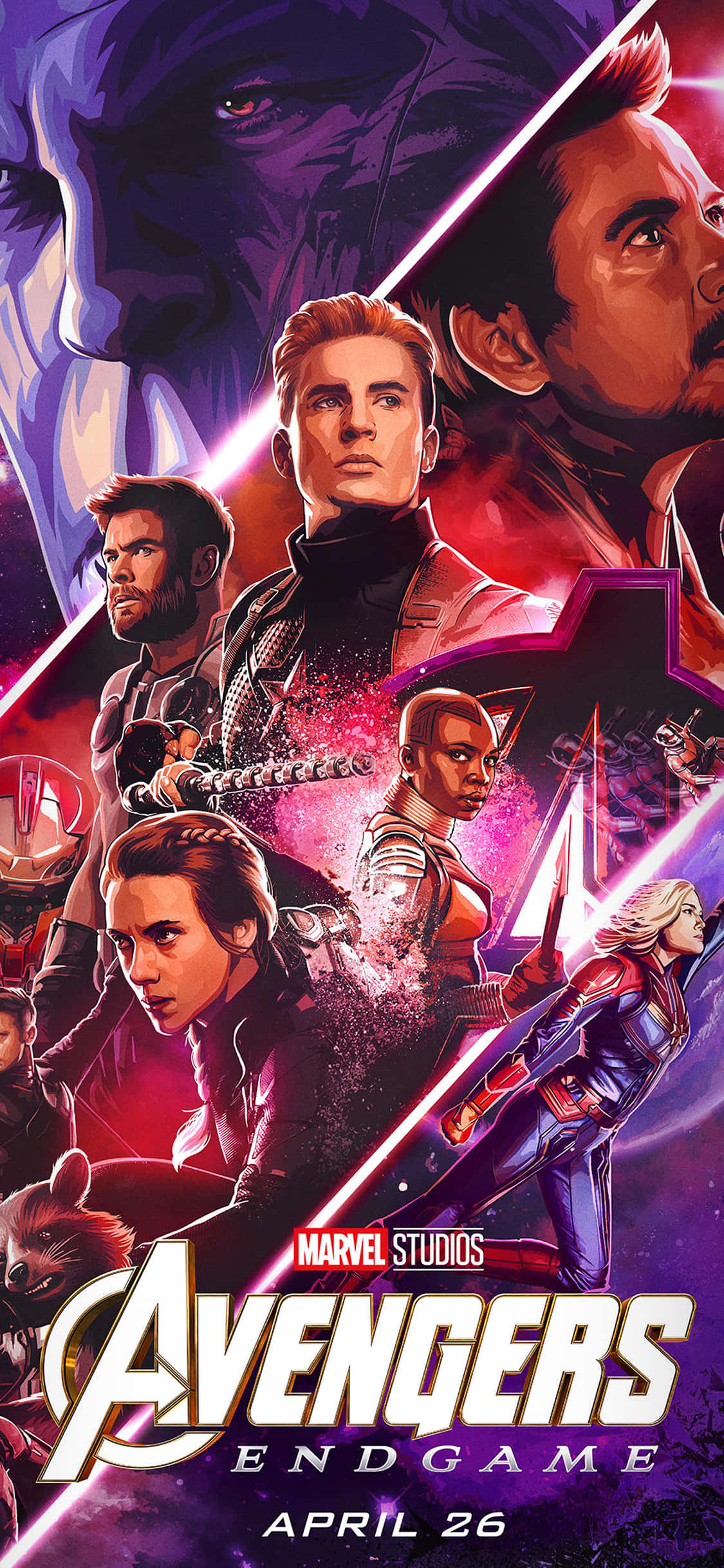 Iron Man, Captain America en Thor sluit kragte saam in Avengers Endgame Muurpapier