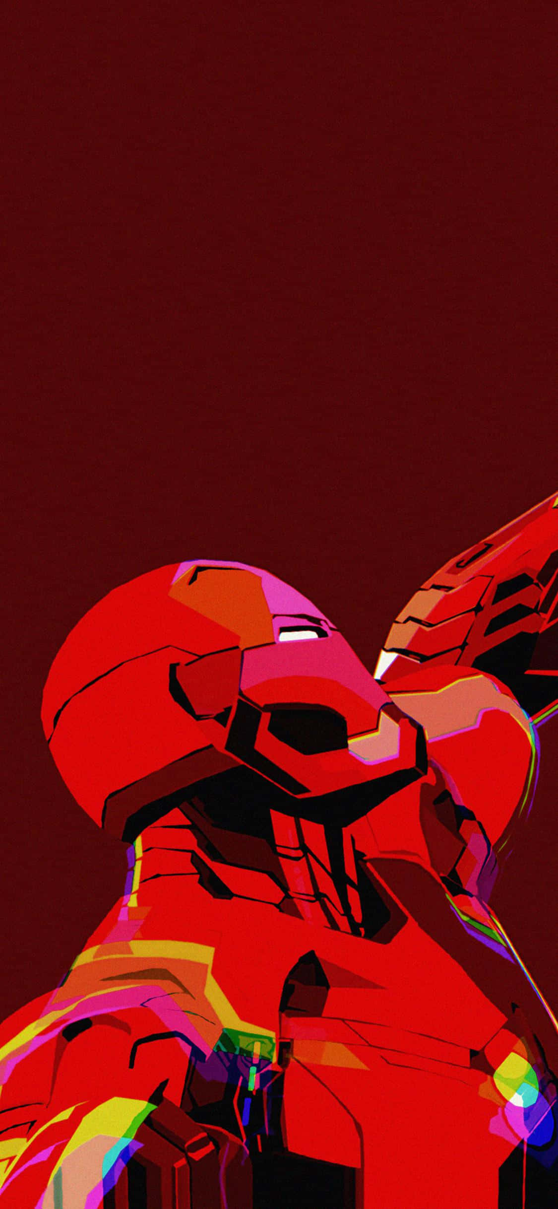 Iron Man Glitch Edit iPhone X Muurpapier