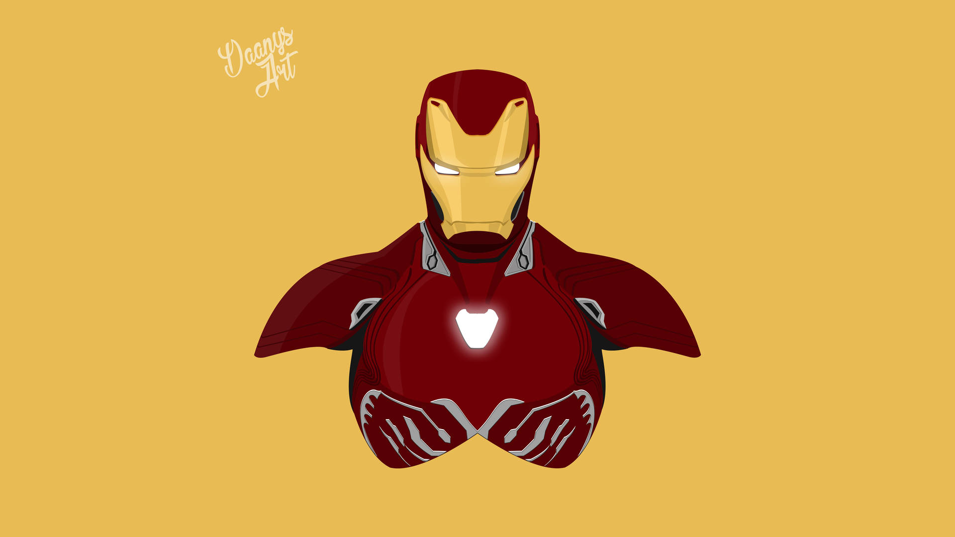 Iron Man minimalistiese kuns agtergrond — Iron Man Muurpapier