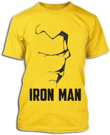 Iron Man Minimalistiese T-hemp Ontwerp Muurpapier