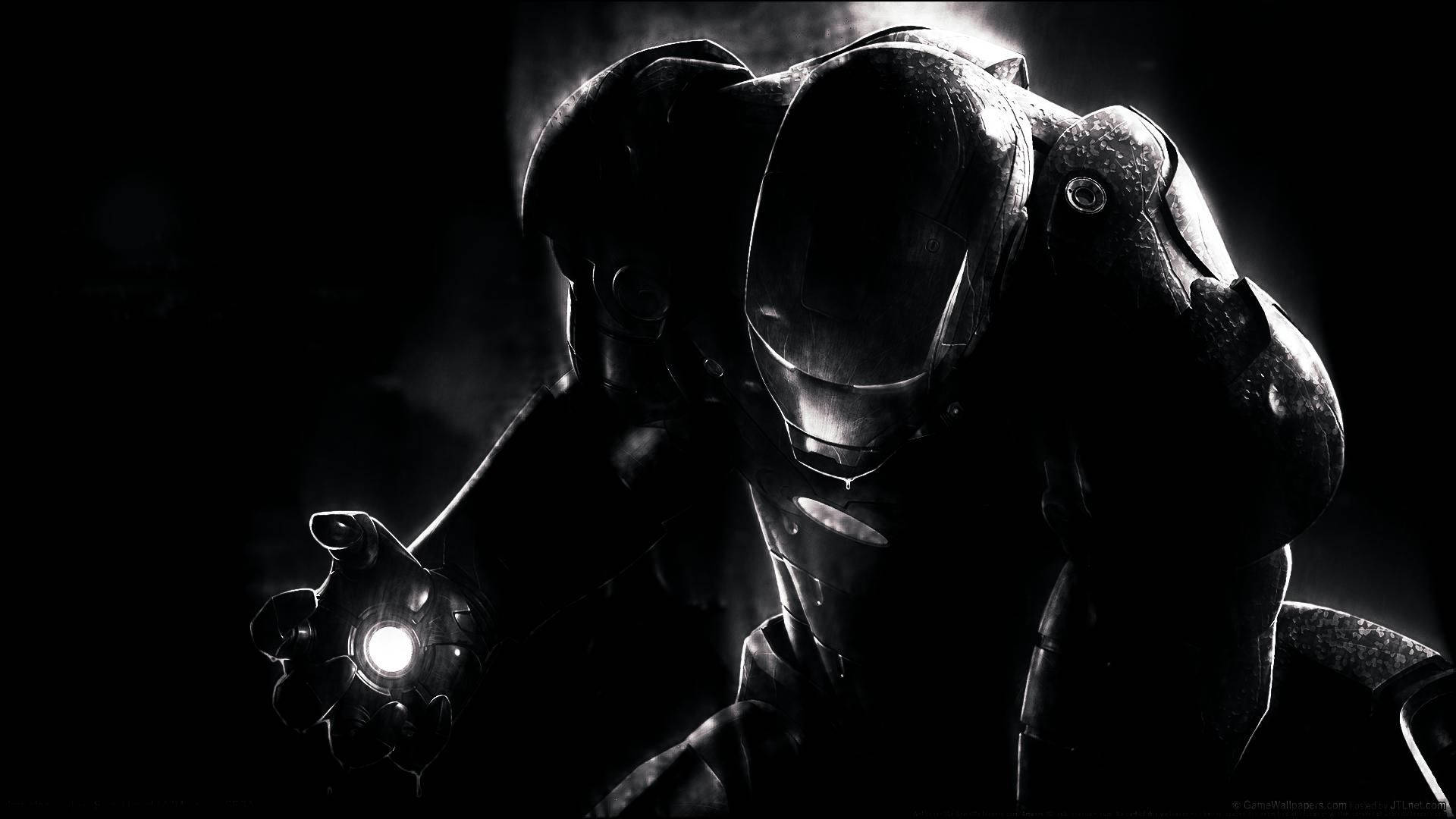Iron Man monochroom agtergrond — Iron Man Muurpapier