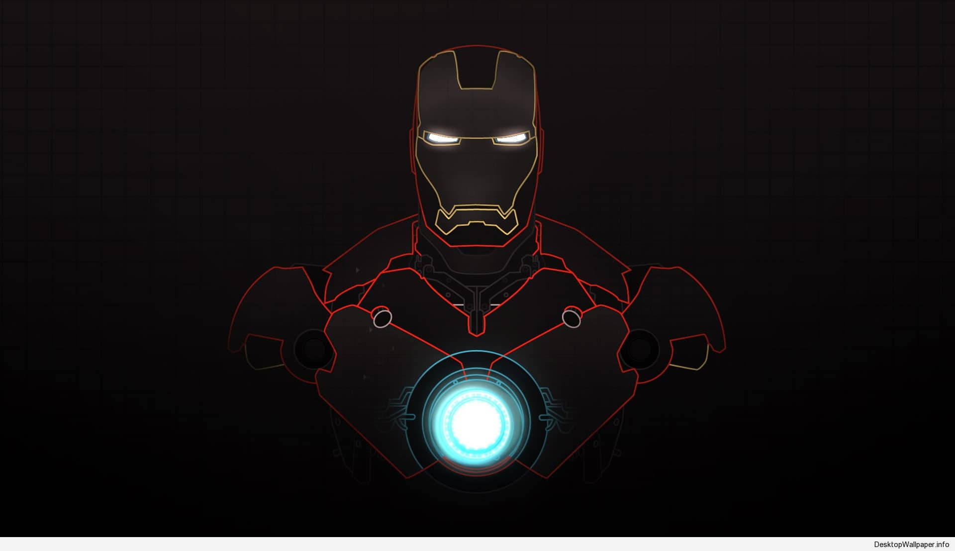 Iron Man neonligte agtergrond — Iron Man Muurpapier